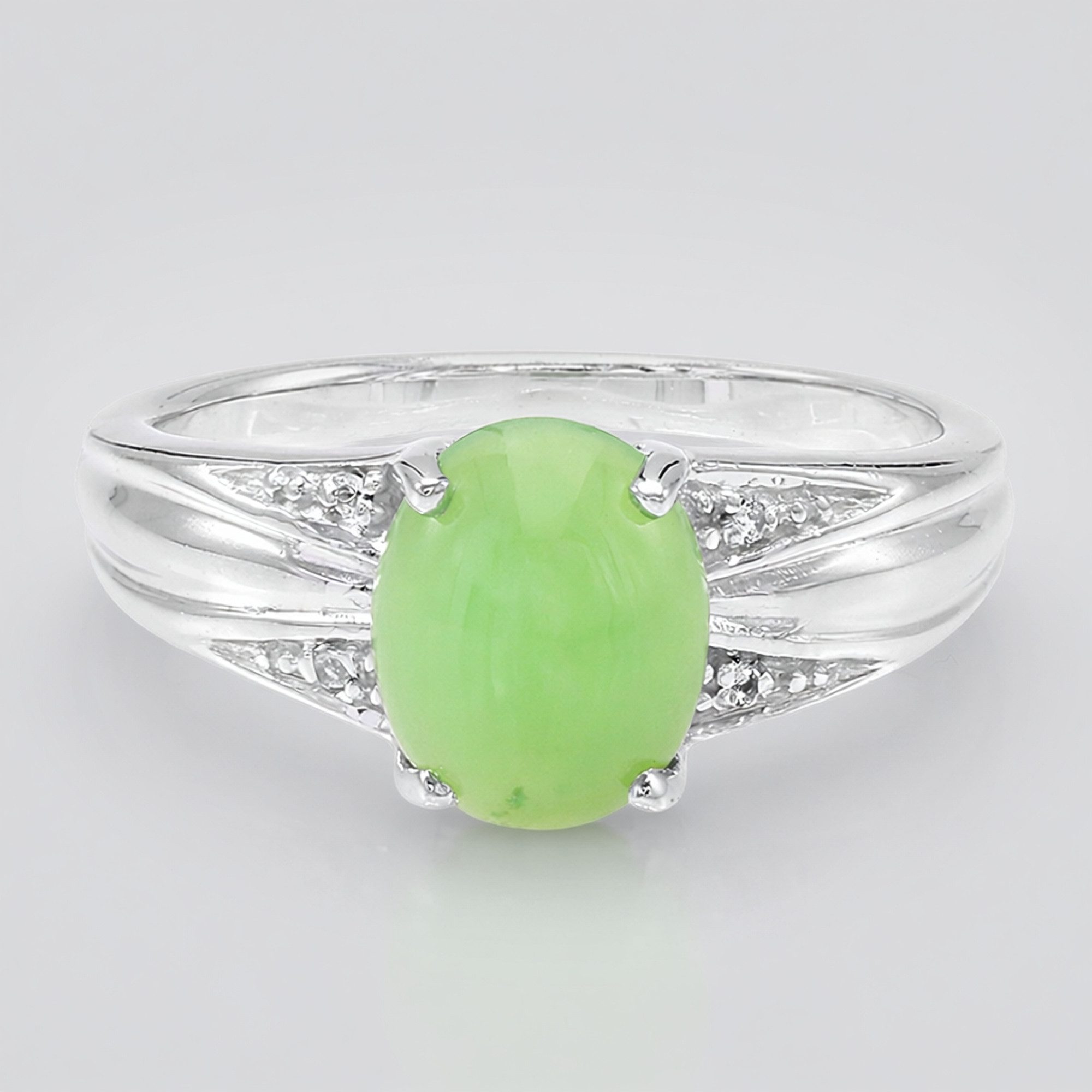 Cavill Silberring Cavill Ring aus 925er Sterlingsilber mit 1,37 ct Chrysopras & Topas (1-tlg)