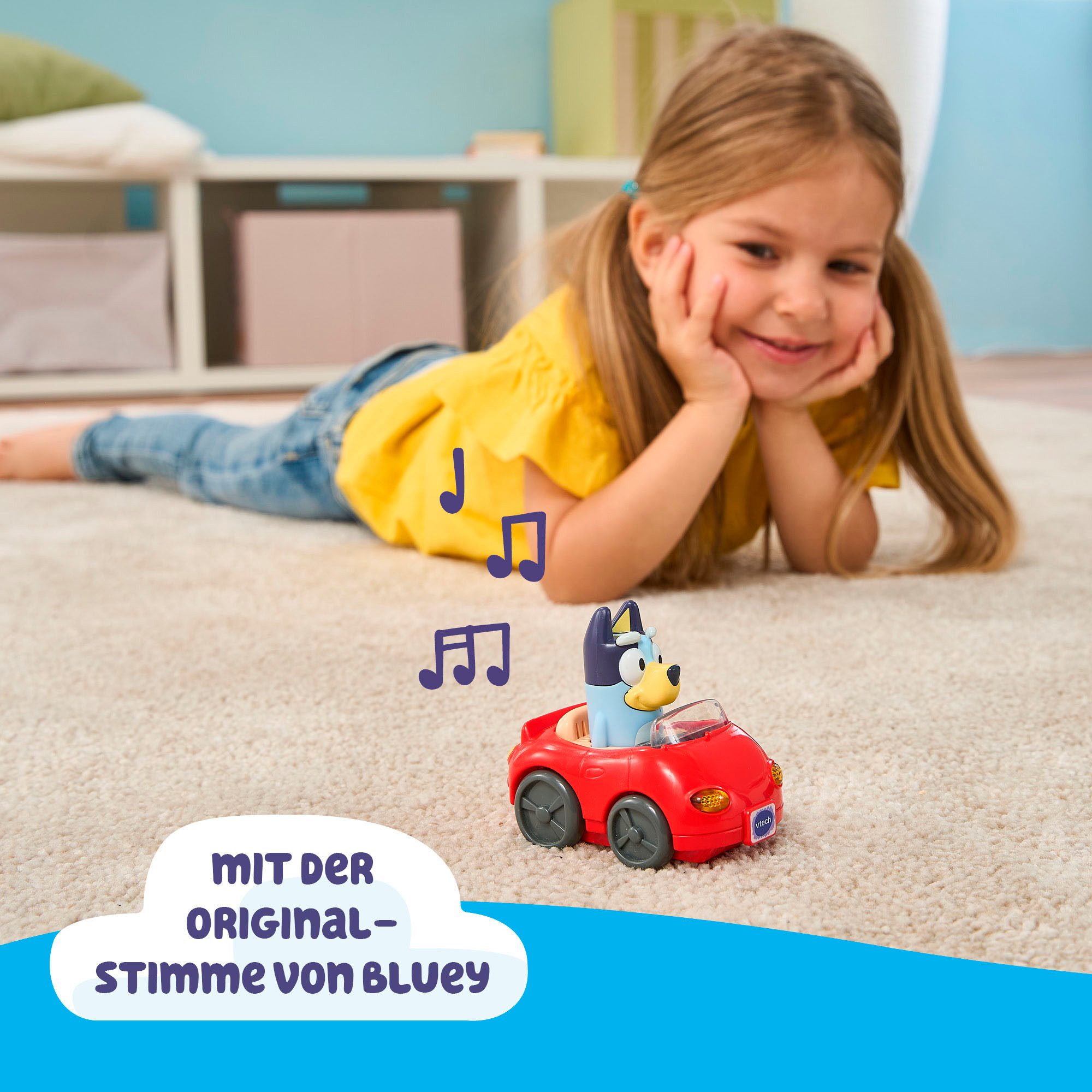 Vtech® Spielzeug-Auto Tut Tut Baby Flitzer, Blueys Cabrio, mit Licht und Sound