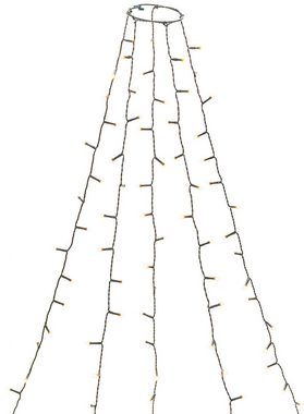 KONSTSMIDE LED-Baummantel Weihnachtsdeko, Christbaumschmuck, 200-flammig, LED Lichterkette mit Ring Ø 8, 5 Stränge à 40 Dioden, gefrostet