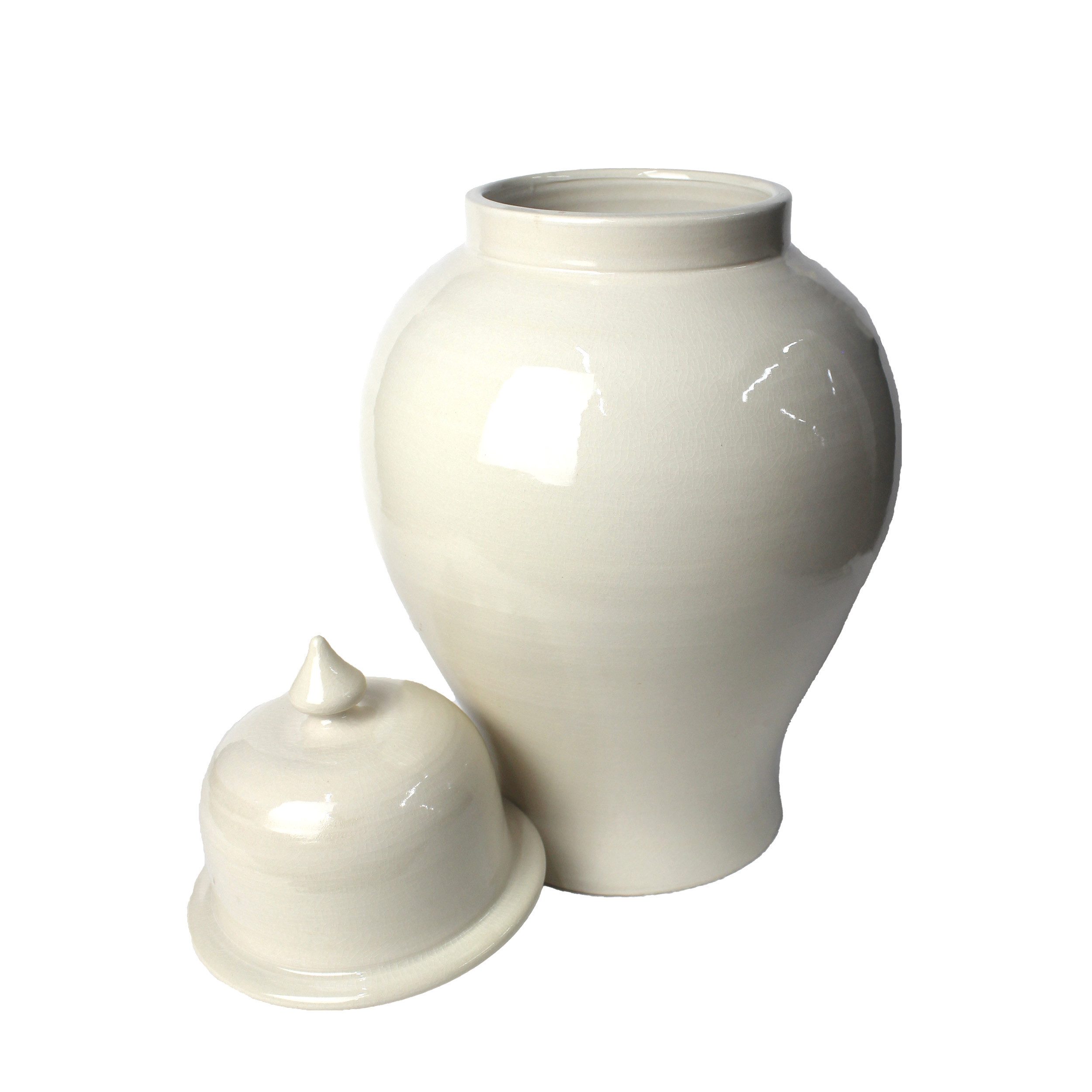 Signature Home Collection Dekovase (1 Stück, 1 St., 1 Keramikvase mit Deckel), Handgefertigte Keramik aus Italien