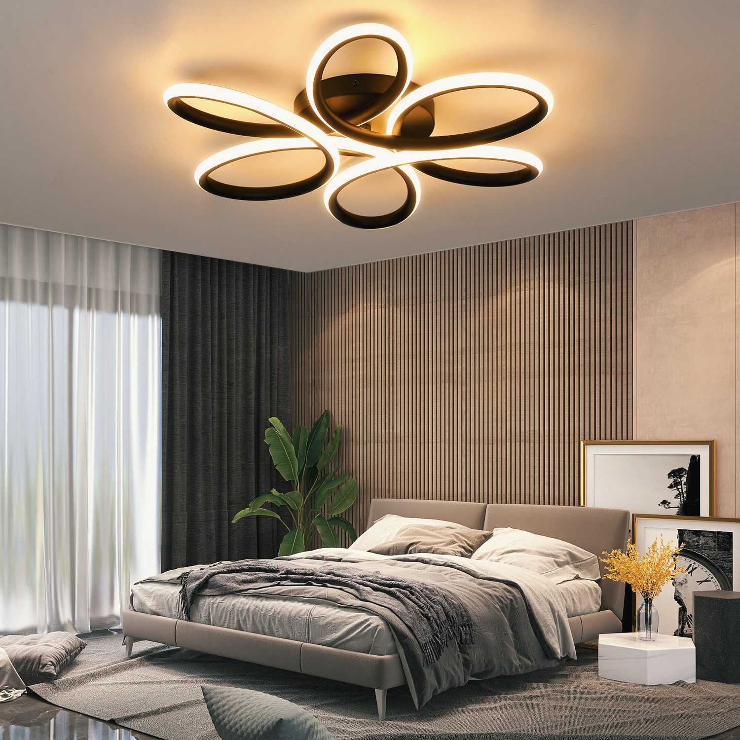 oyajia LED Deckenleuchte 60W Modern Schlafzimmer günstig online kaufen