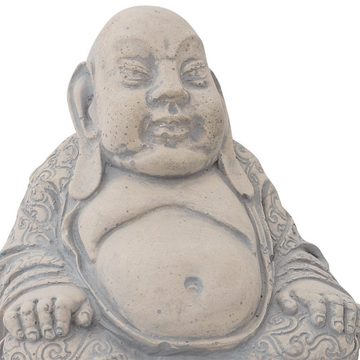 Aubaho Gartenfigur Skulptur lachender Buddha Glücksbuddha Figur Statue massiv Antik-Stil