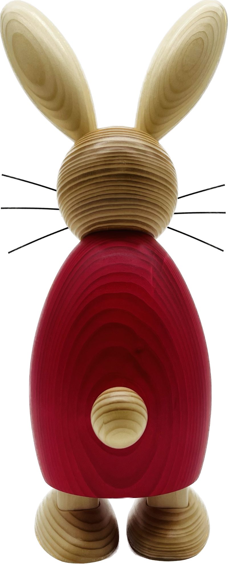 Richard Glaesser Osterhase Maler mit Pinsel und Ei (32cm), Hase aus Holz, Handwerkskunst original Erzgebirge