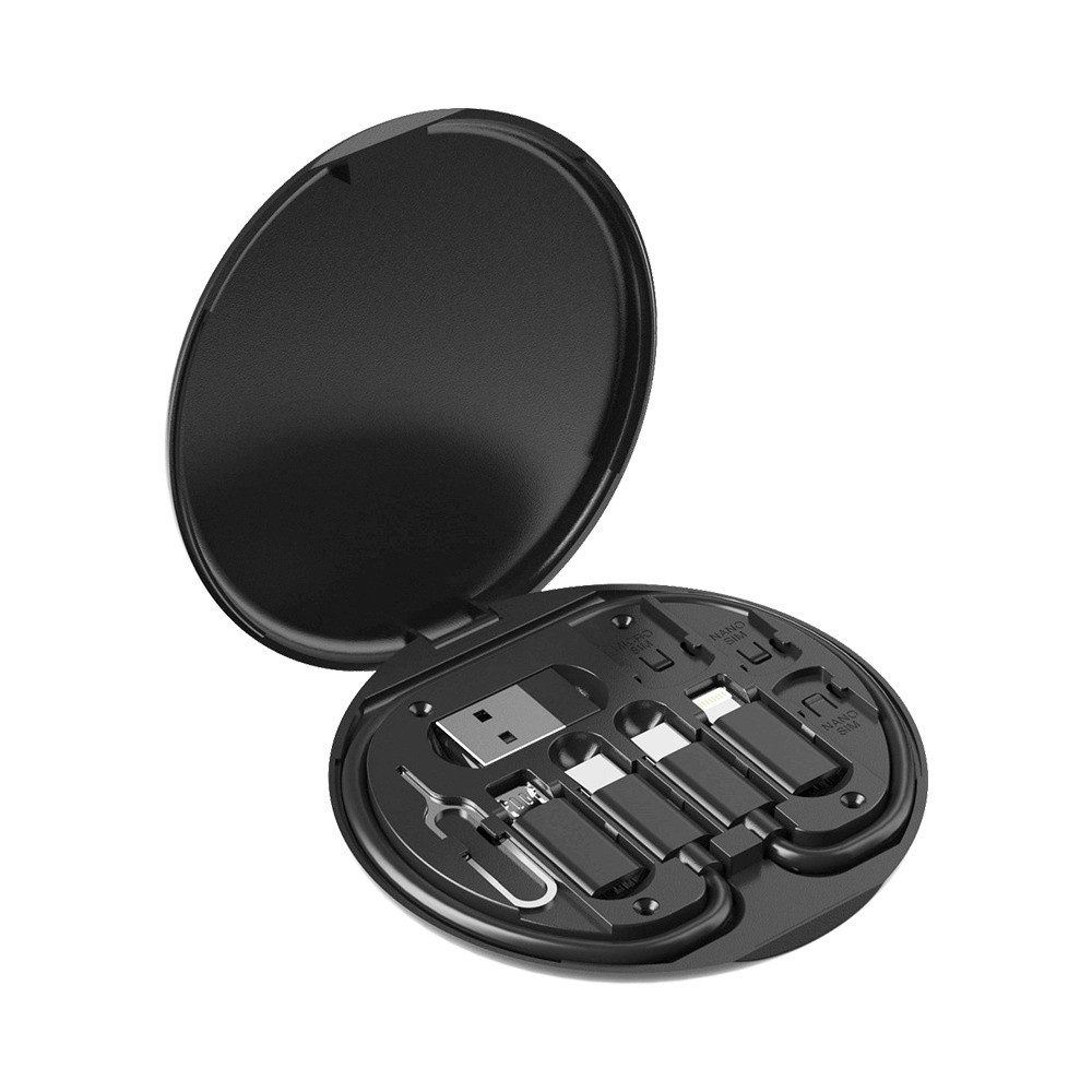 RefinedFlare Aufbewahrungsbox Multi-USB-Ladeadapter, Kabelsatz, Fach-Auswurfstift, Telefonhalter
