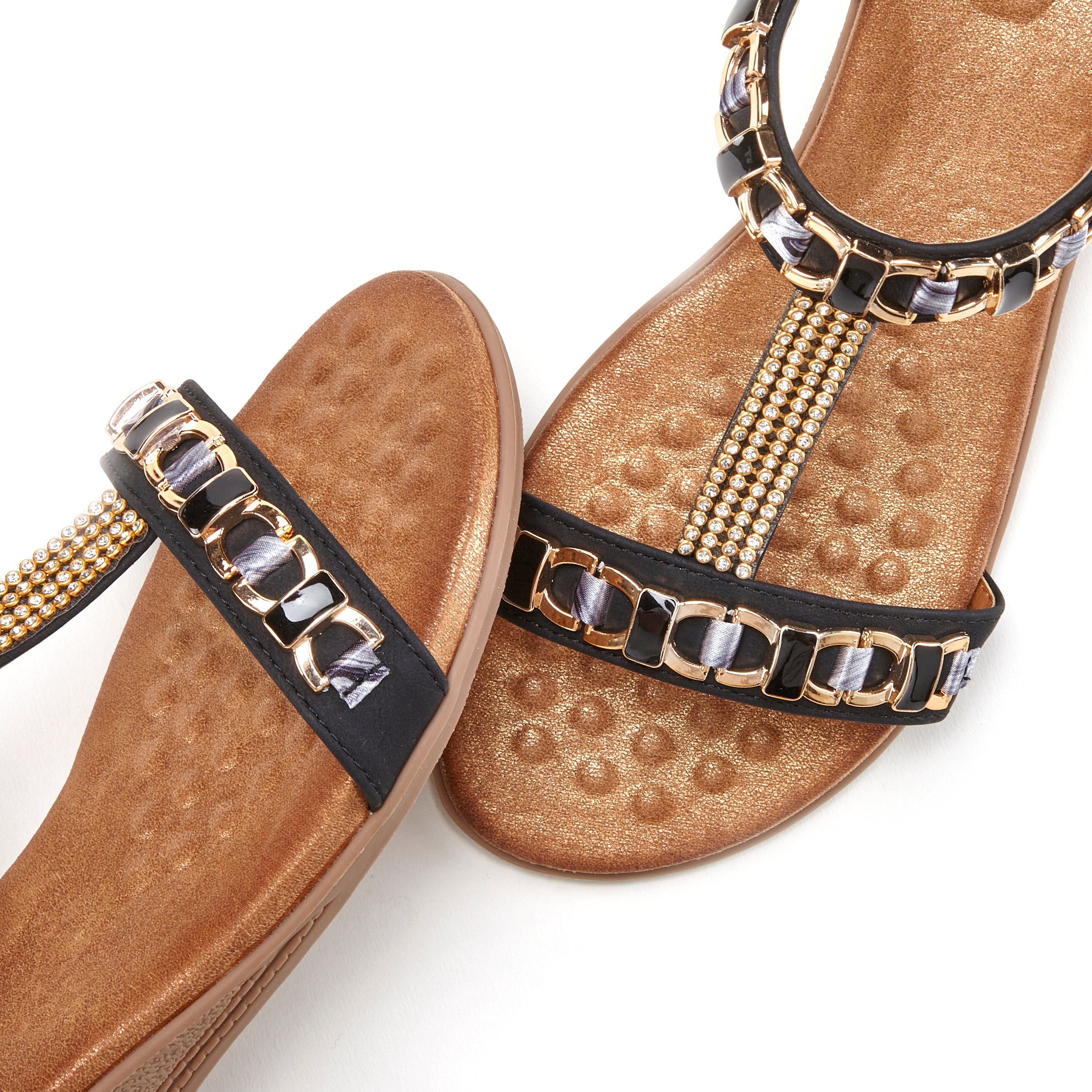 Vivance Sommerschuh, offener Schuh, Sandale, Keilsandalette, Sandalette mit elastischen Riemchen und Keilabsatz