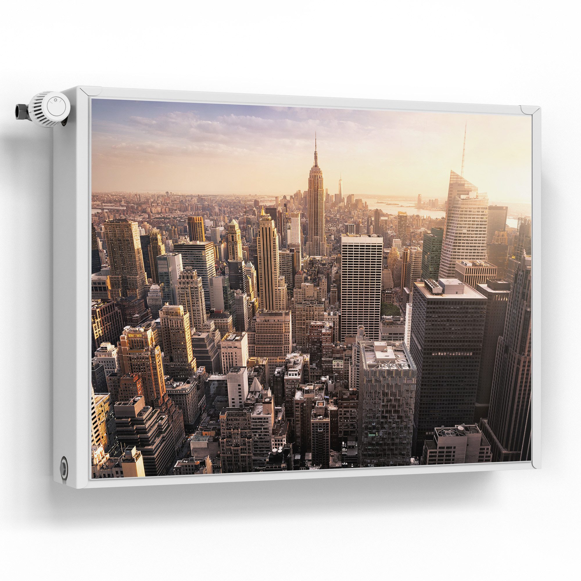 DEQORI Magnetfolie 'New York City Skyline', beschreibbar Heizung Magnetmatte magnetisch Magnetfolie