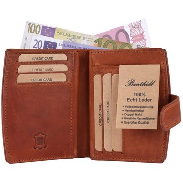 Benthill Geldbörse Damen Echt Leder Geldbeutel RFID Portemonnaie mit vielen Kartenfächer, RFID-Schutz Kartenfächer Münzfach Reißverschlussfach