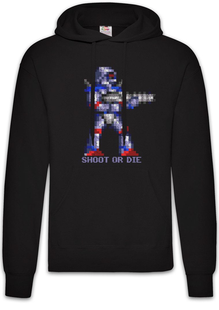 Hoodie Shoot Or Die Herren Hoodie Turrican Game Sprite Amiga Figur Robot