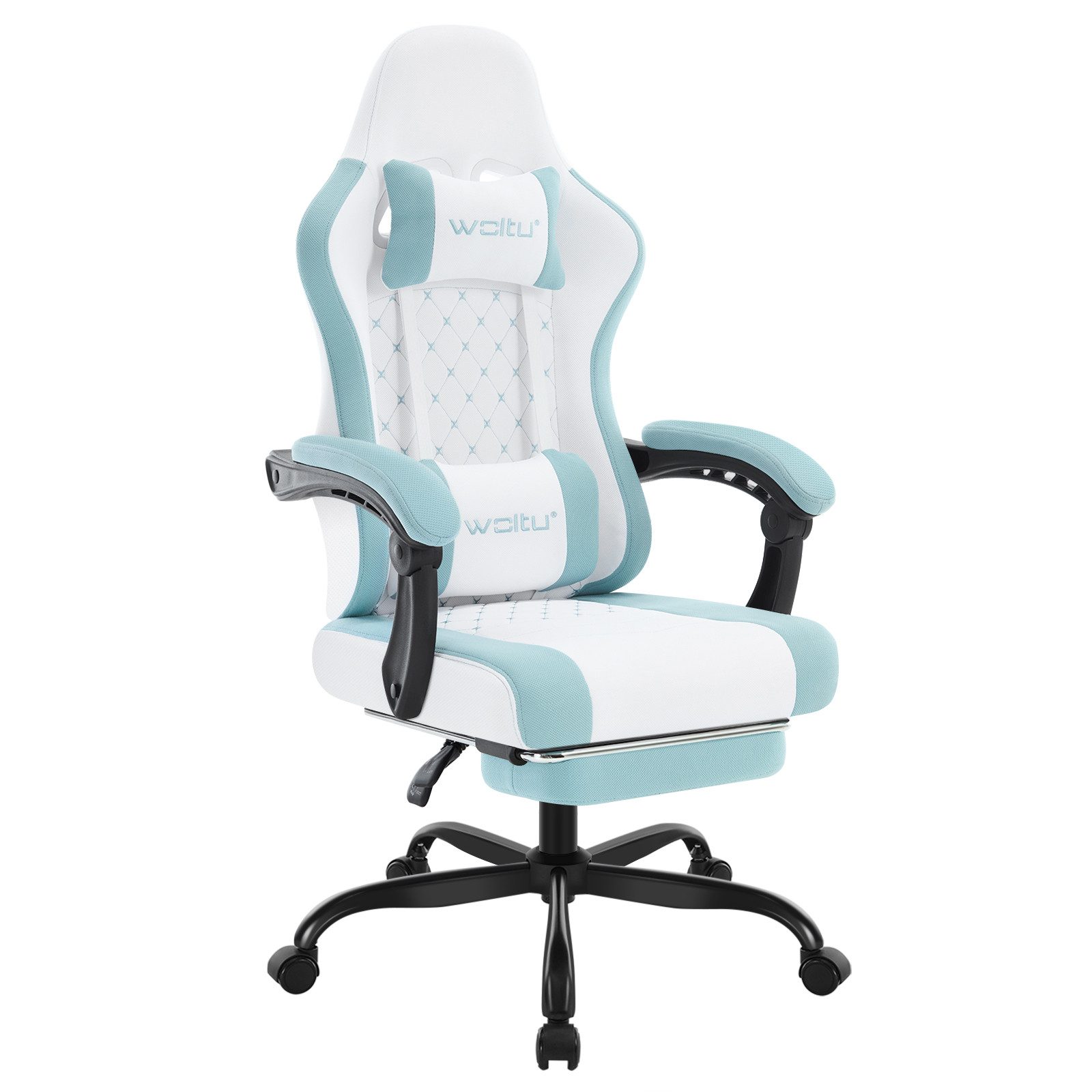Woltu Gaming-Stuhl (1 St), mit Massagefunktion, ergonomisch, 150 kg, Netzstoff