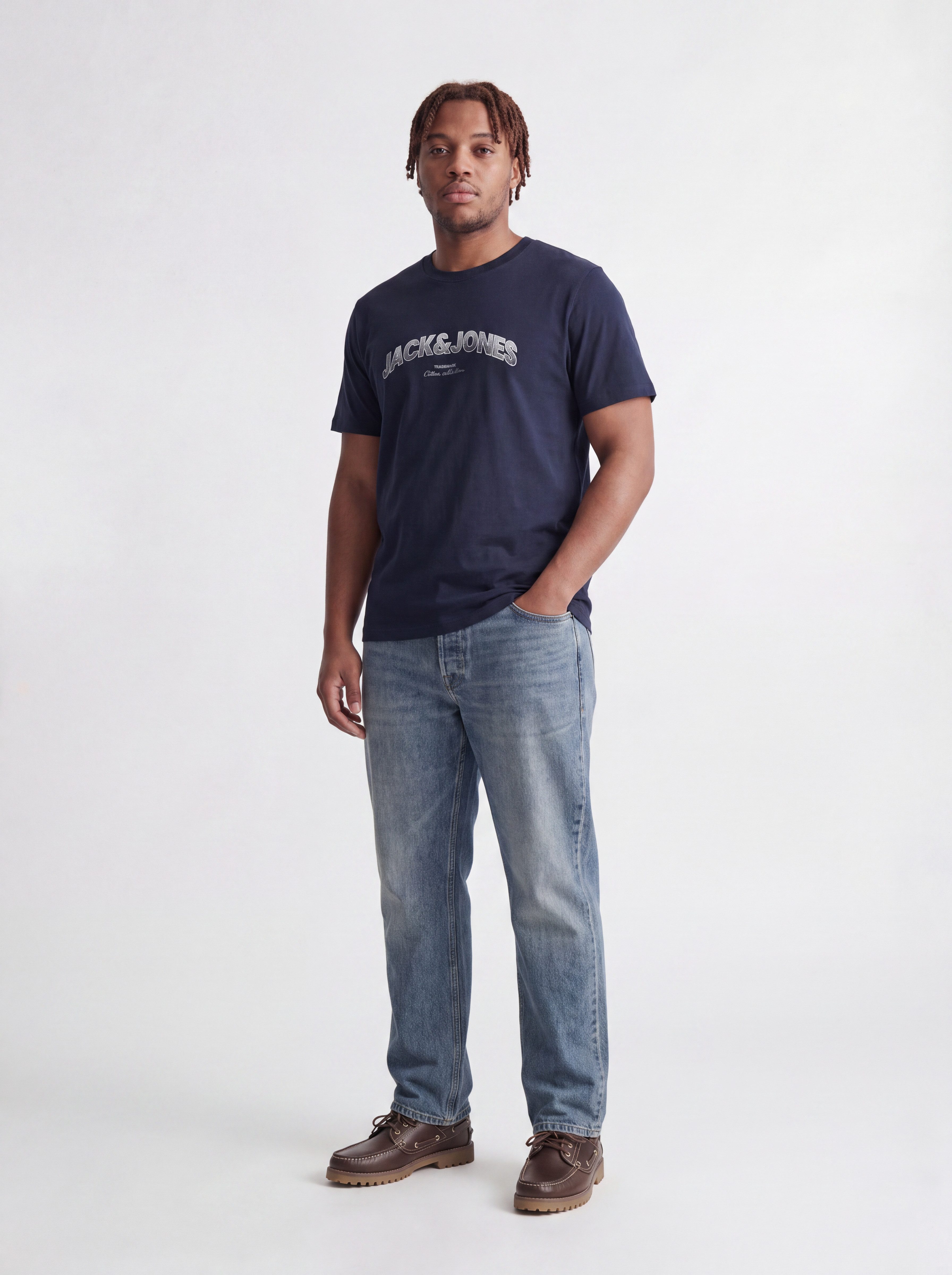 Jack & Jones PlusSize Rundhalsshirt JJAVERY TEE SS CREW NECK PLS Baumwolle, normal geschnitten – Bild 3 von 5