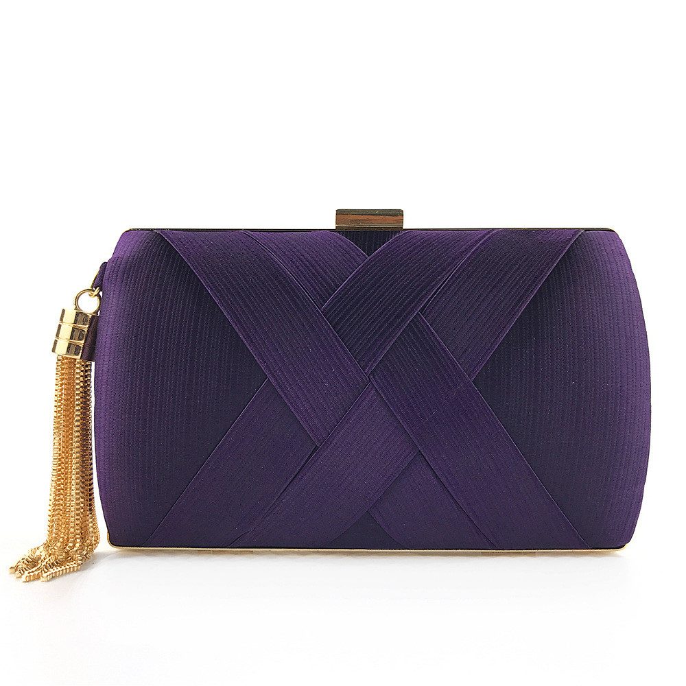 Coonoor Abendtasche Abendtasche mit Fransen-Anhänger, Hochzeits-Handtasche, Party-Umhängetasche, Damen-Clutch