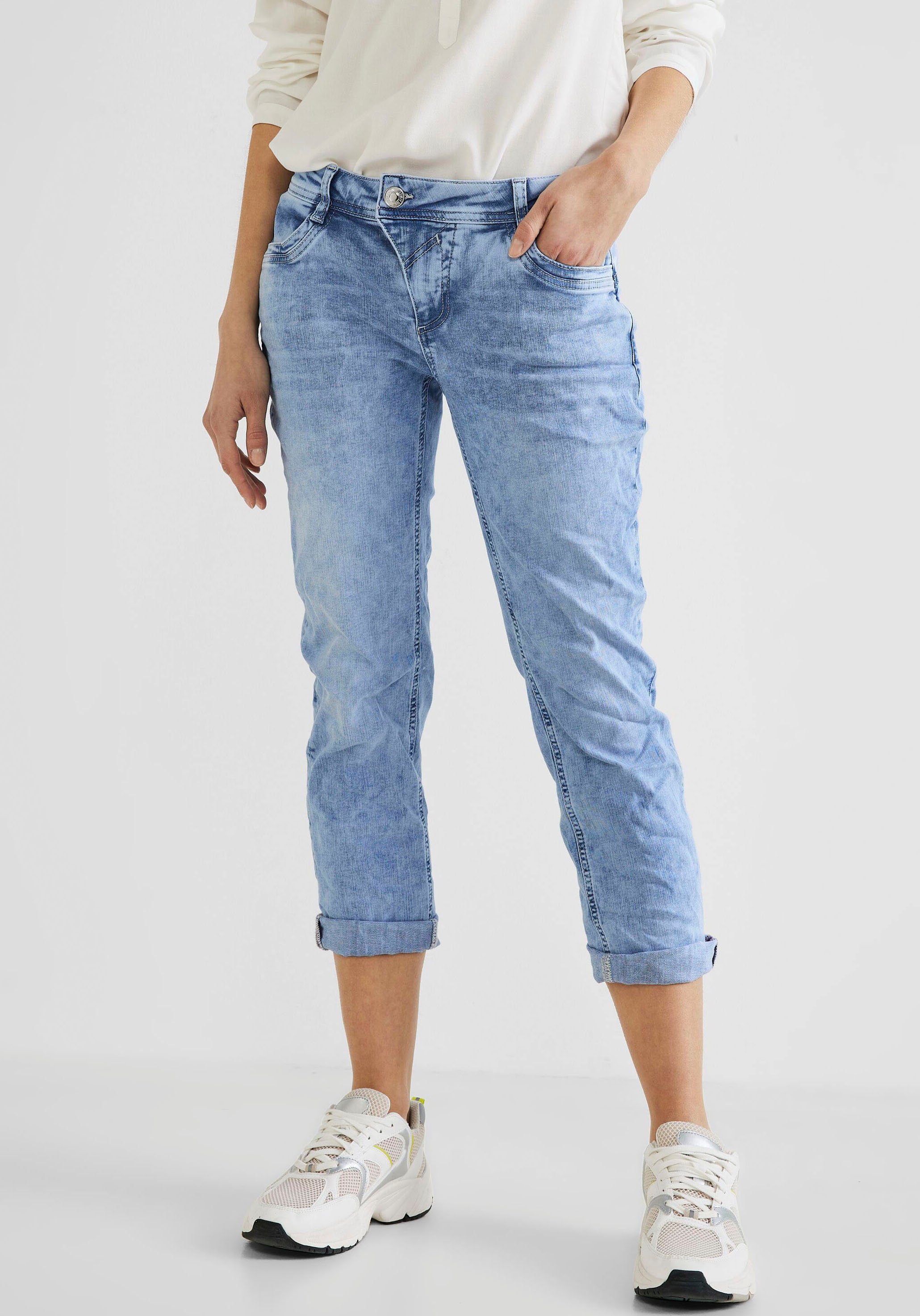 STREET ONE 3/4-Jeans Style Jane in hellblauer Waschung