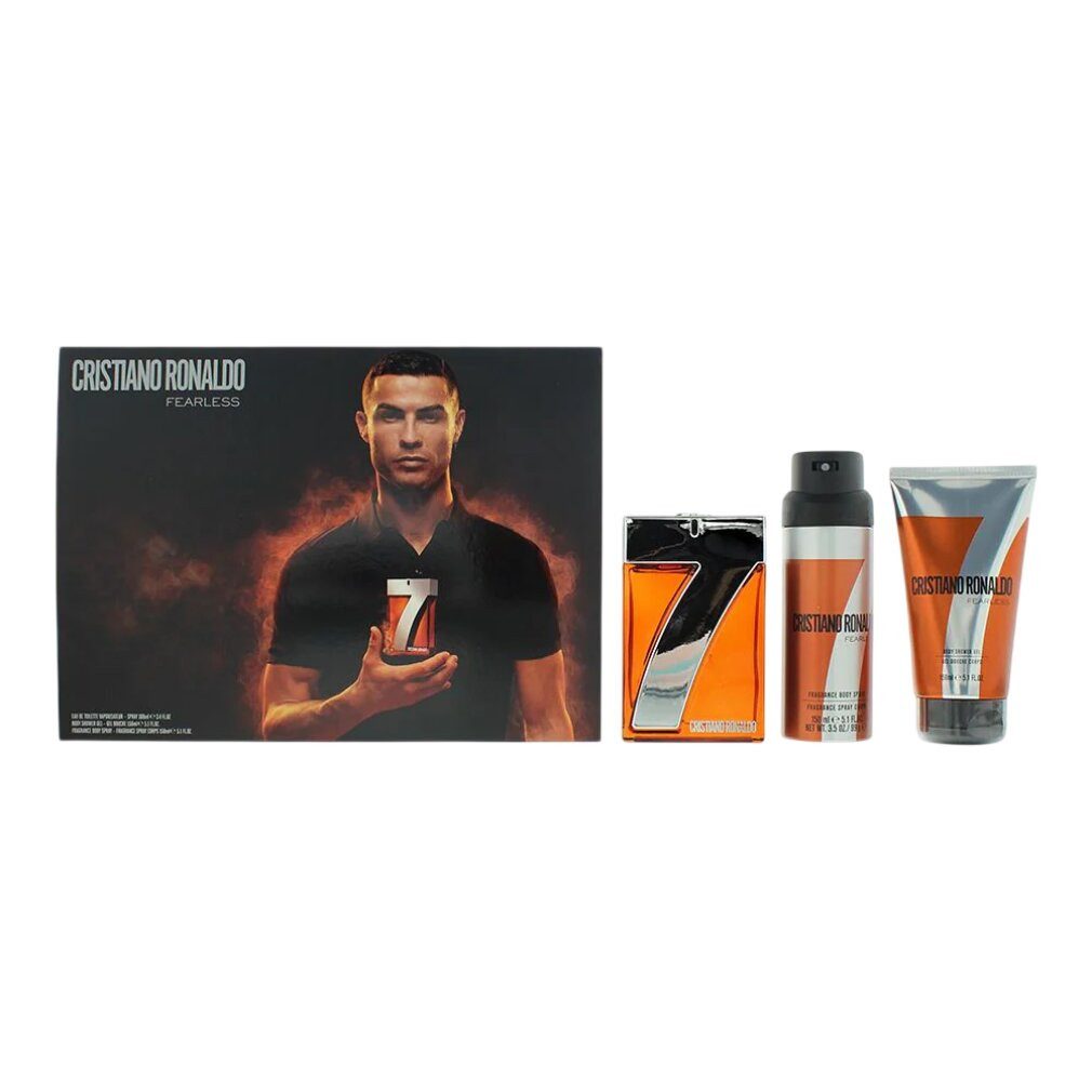 CRISTIANO RONALDO Eau de Toilette CR7 Fearless Geschenk Set EDT + Dusch Gel + Body Spray