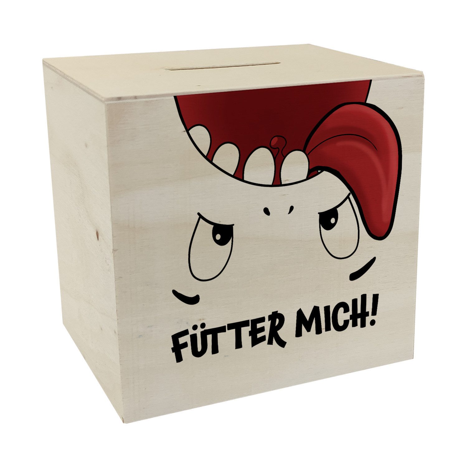 speecheese Spardose Spardose aus Holz mit Comicfigur und lustigem