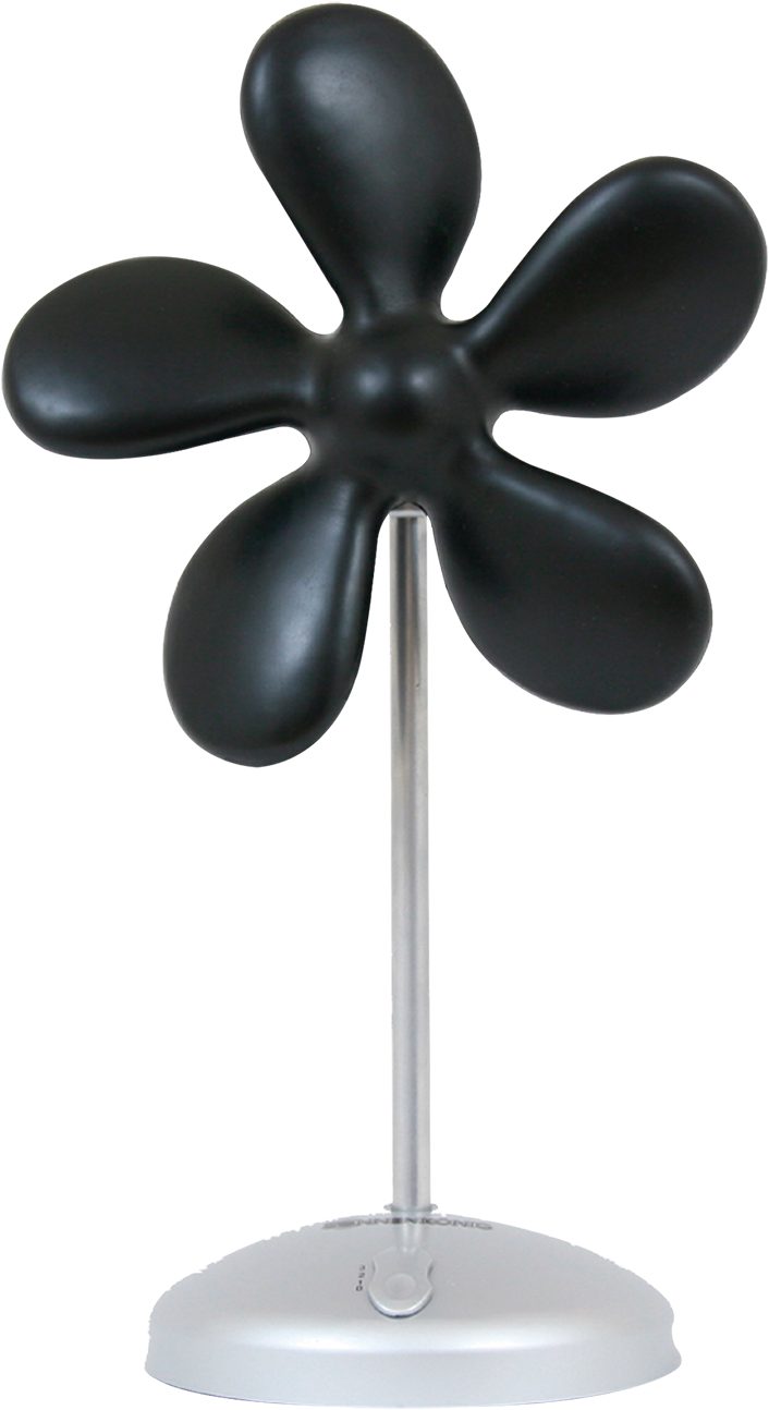 Sonnenkönig Tischventilator Flower Fan schwarz, Leistung 9W, Tischventilator, fürs Kinderzimmer, PU-Schaum, frischer Trend, 5 Ventilationsblätter