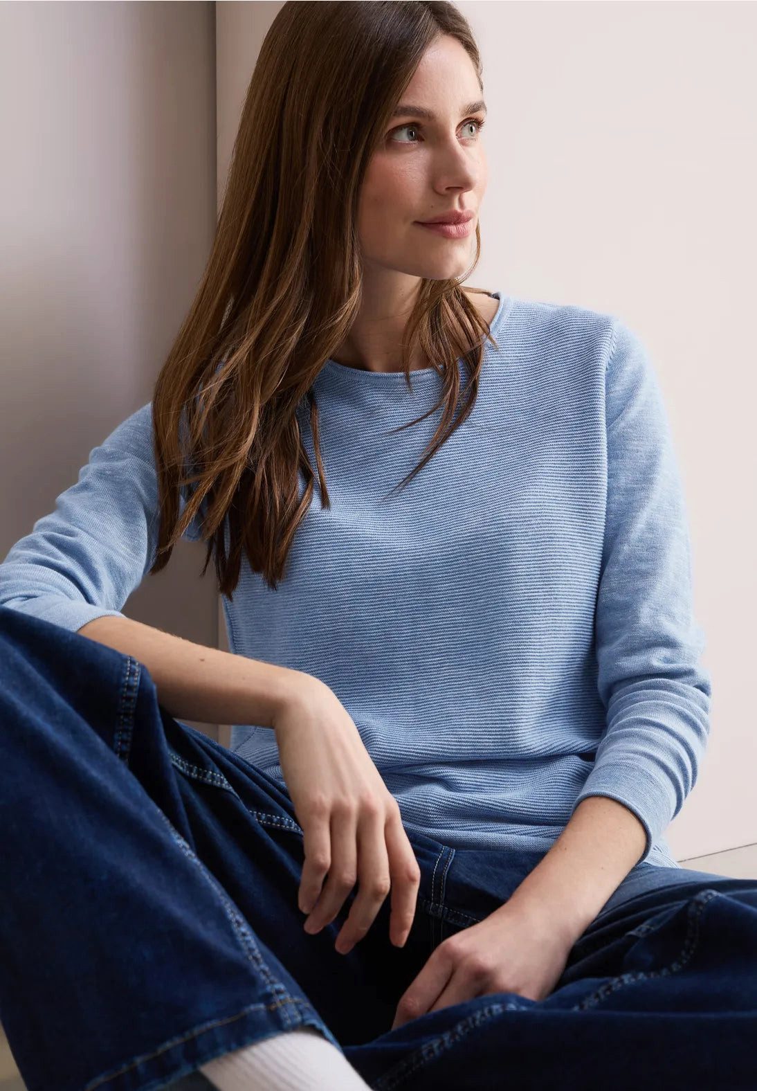 CECIL Rundhalspullover Strukturpullover (1-tlg) günstig online kaufen