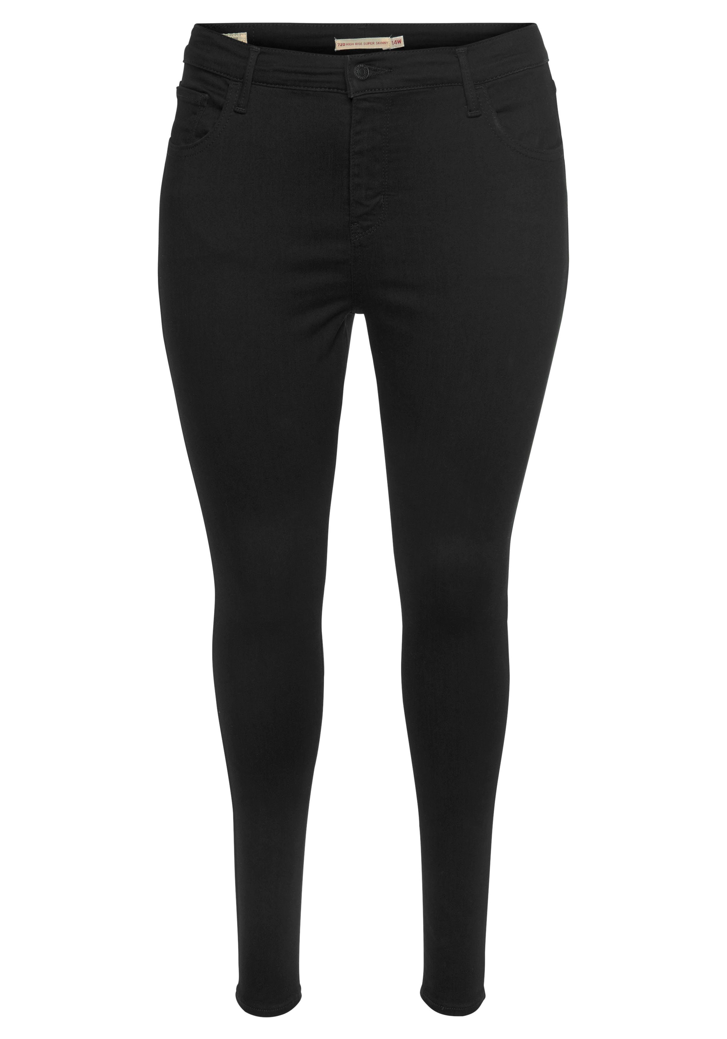 Skinny-fit-Jeans Leibhöhe mit hoher Plus Levi's® High-Rise 720 black