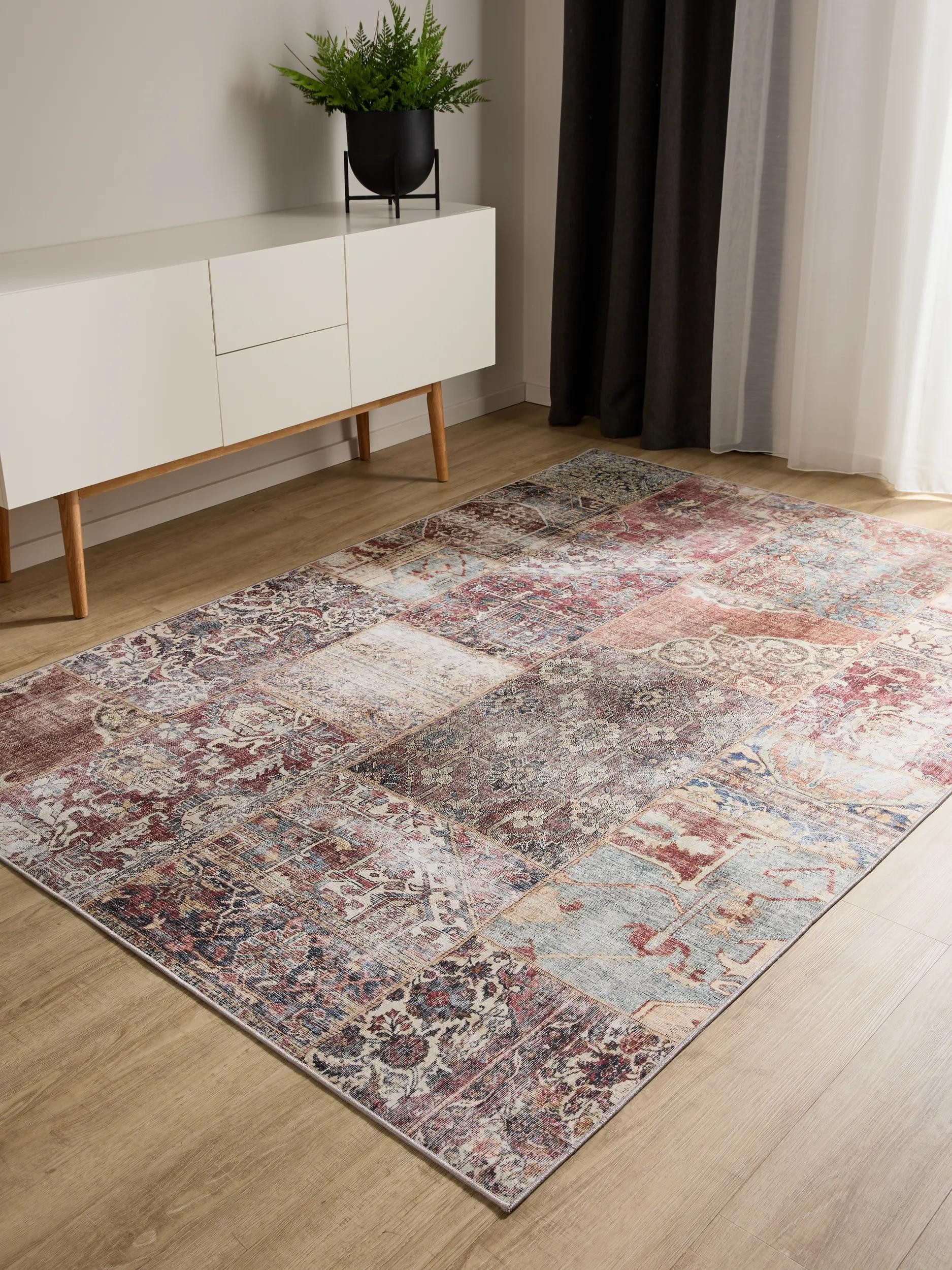 benuta Teppich George, rechteckig, Höhe: 5 mm, Vintage-Look, Kurzflor, Teppich Wohnzimmer, Schlafzimmer, Waschbar