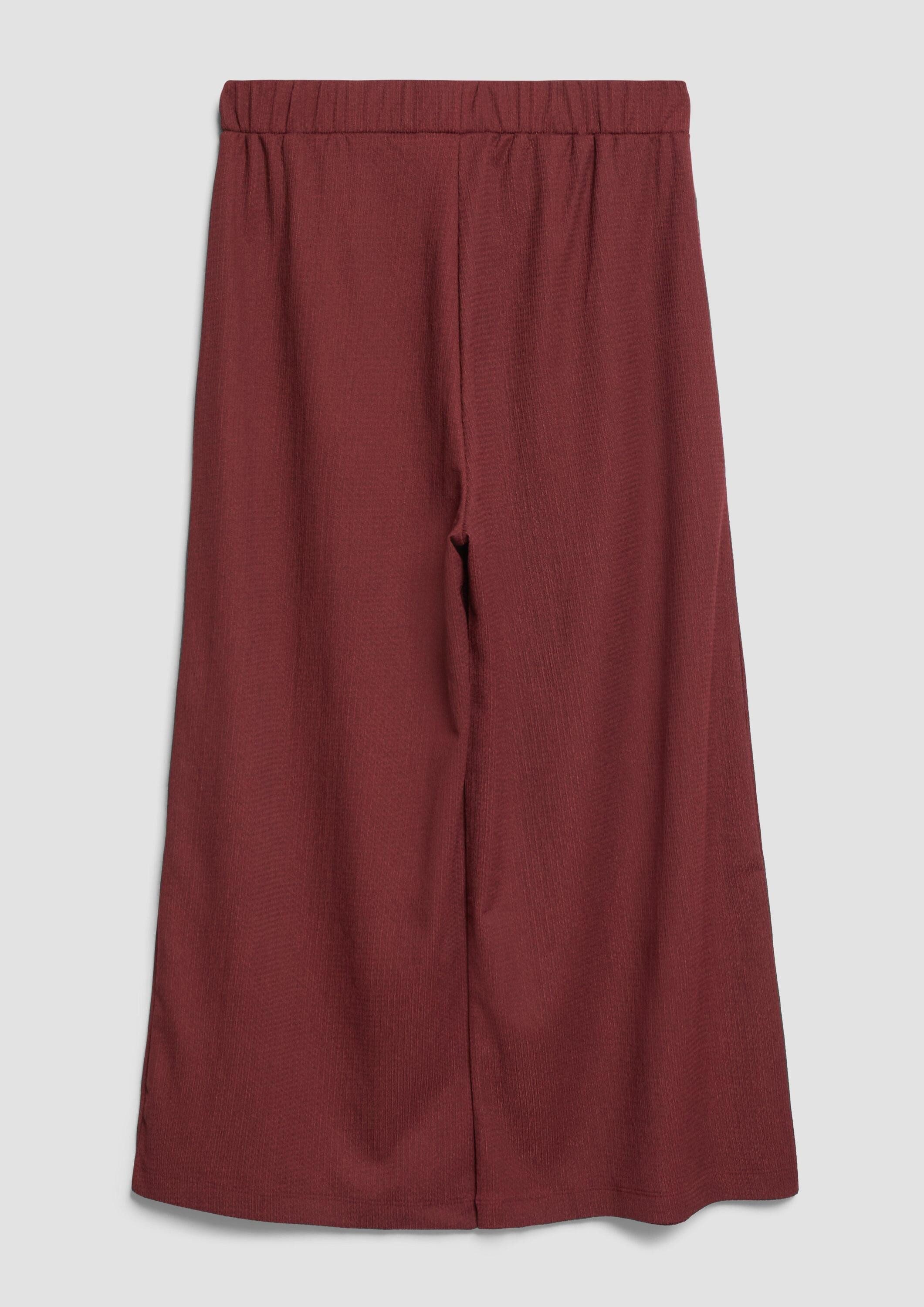 s.Oliver Culotte Hose Strukturierte Culotte mit Falten und Elastikbund
