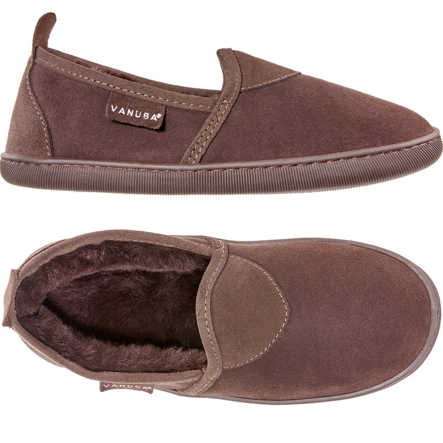 Vanuba HAMPSHIRE I Damen Hausschuh Echtleder Hüttenschuhe/Winter-Hausschuhe/Gefüttert