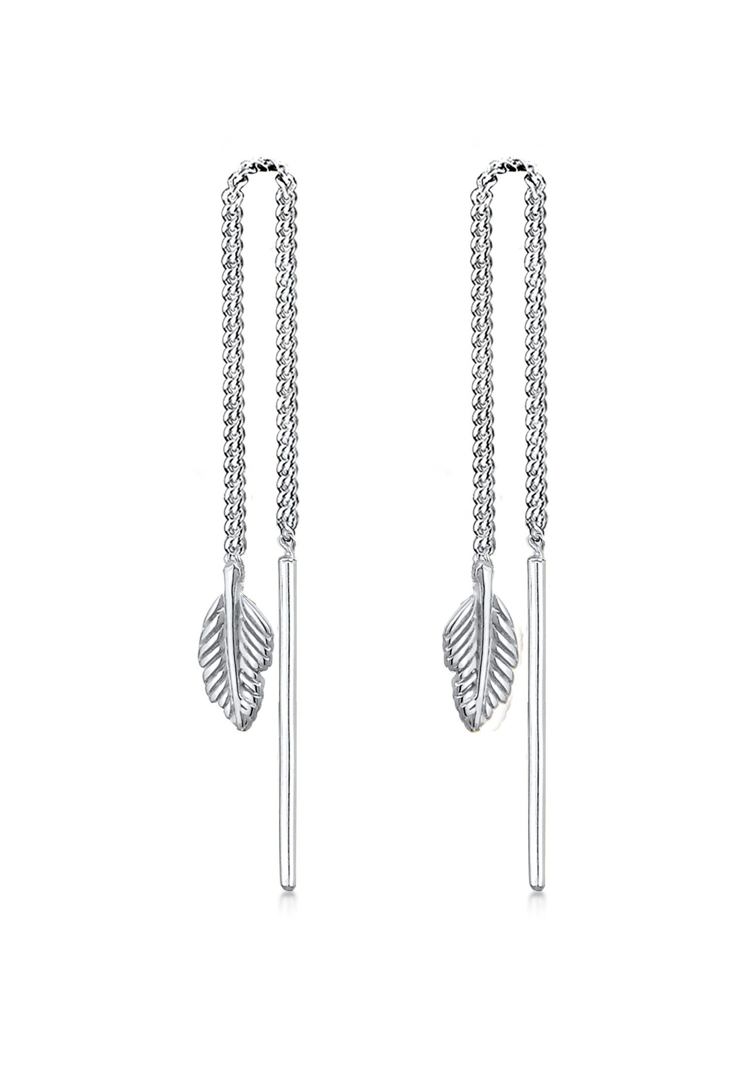 Elli Paar Ohrhänger Feder Boho Hippie Durchziehen 925 Silber, Feder günstig online kaufen