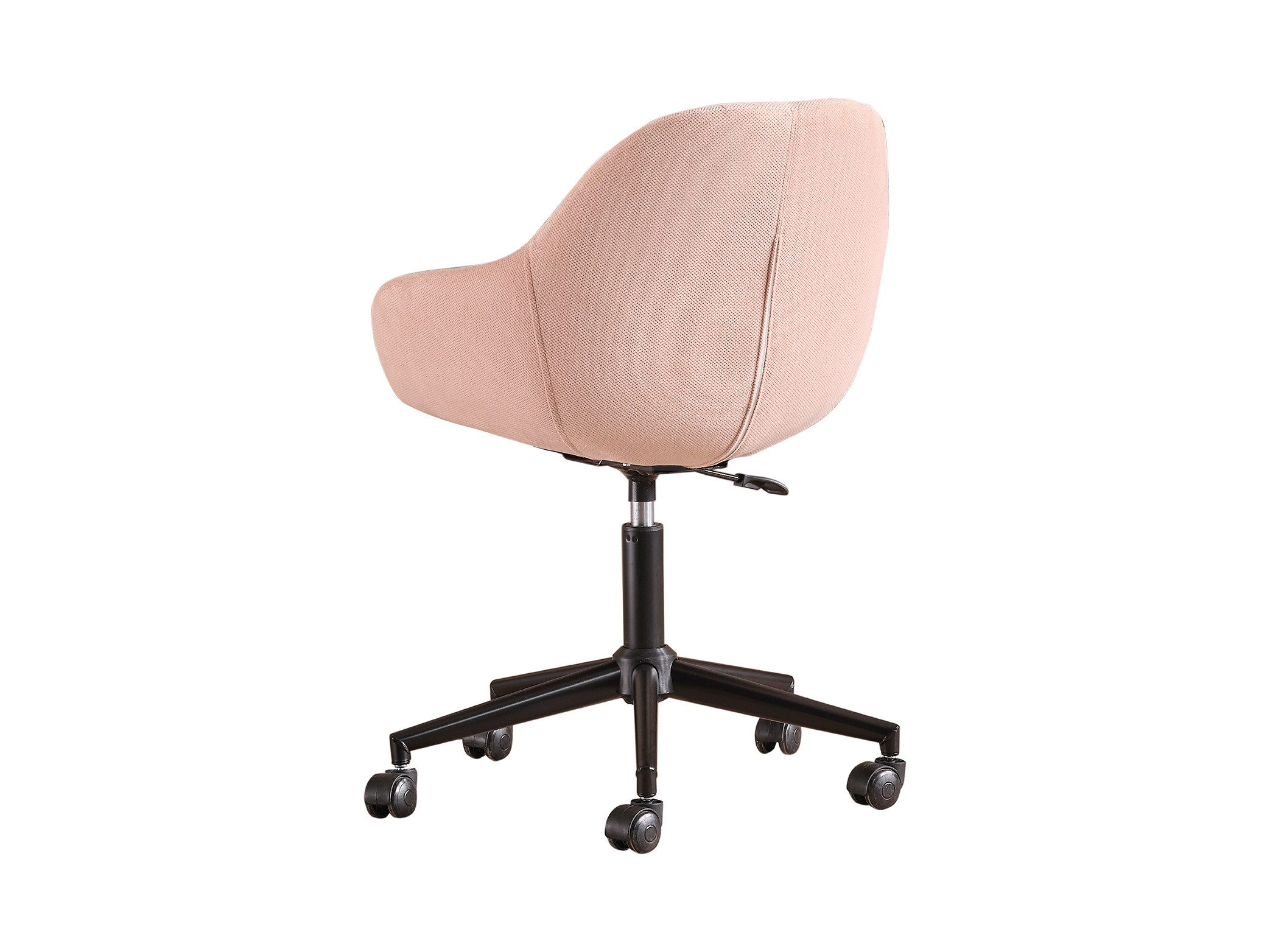 Möbel-Zeit Drehstuhl NORDIC Schreibtischstuhl in Rosa – Höhenverstellbar & Rollbar