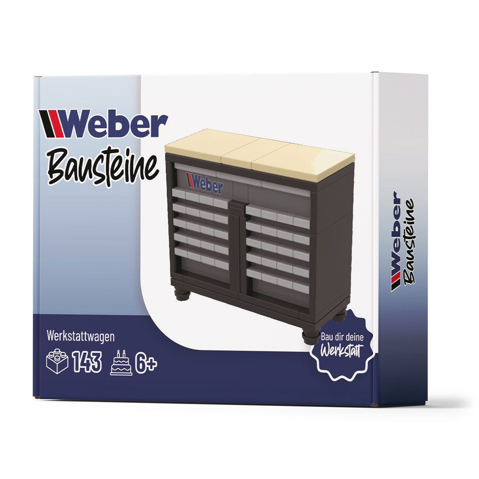Weber GmbH Bausteine Werkstattwagen Werkstatt Garage ab 6 Spielbausteine, (Packung, 143 St), Bausatz für Technikfans – Bild 4 von 4