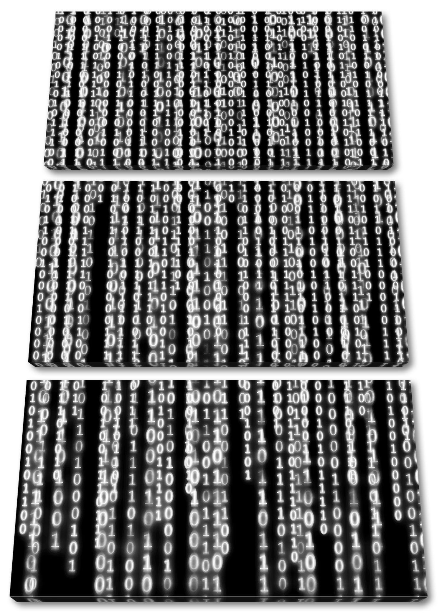 Pixxprint Leinwandbild Matrix, 3Teiler inkl. Matrix (1 Leinwandbild (120x80cm) Zackenaufhänger St), bespannt, fertig