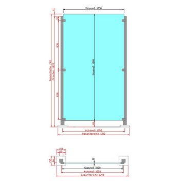 STAKET PRO Zaun, (Set), Glaszaun, Gesamtlänge: 1,21 m, 2 Pfosten
