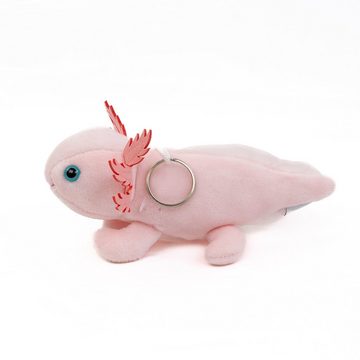 Uni-Toys Kuscheltier Schlüsselanhänger Axolotl rosa 15 cm Plüschlurch