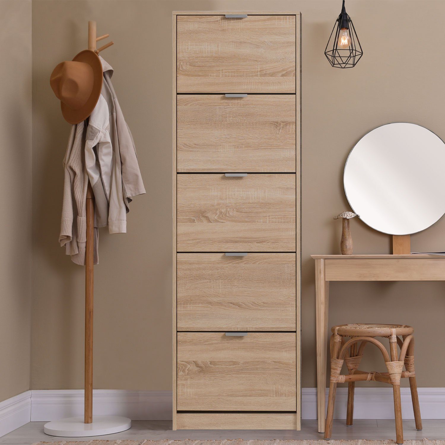Homestyle4u Schuhkipper Schuhschrank Schuhkipper Schmal Holz günstig online kaufen