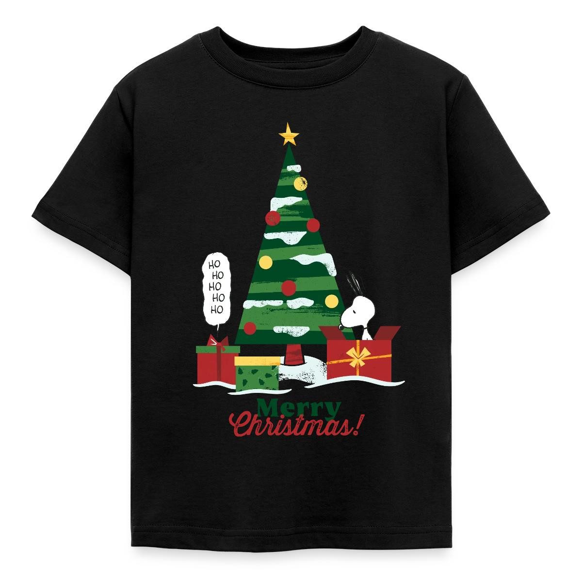 Spreadshirt T-Shirt Peanuts Merry Christmas Mit Snoopy Kinder T-Shirt (1-tlg) Fällt klein aus. Wir empfehlen, eine Größe größer zu bestellen.