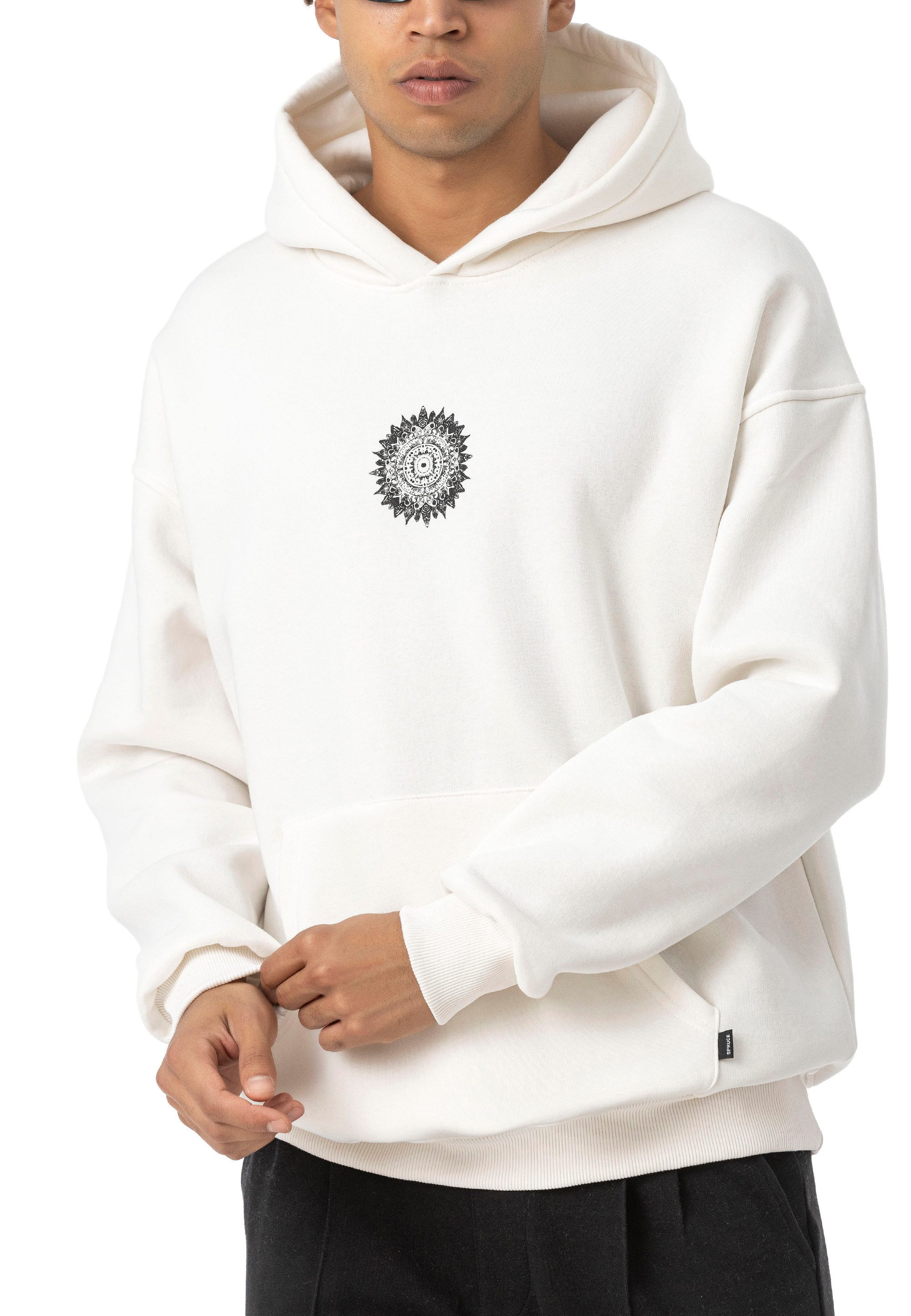 RedBridge Hoodie by Spruce mit Mandala Print Sweatshirt mit Kapuze