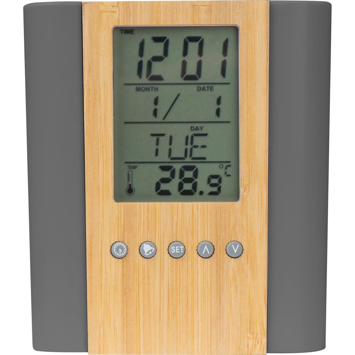 Macma Organizer Stifteköcher mit Uhr, Thermometer, Kalender, Wecker, Timer