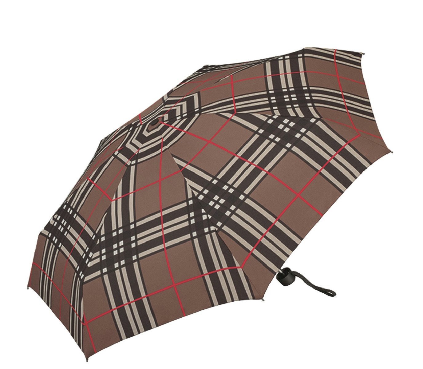 Taschenregenschirm Selection Petito Regenschirm Manuell checks brown