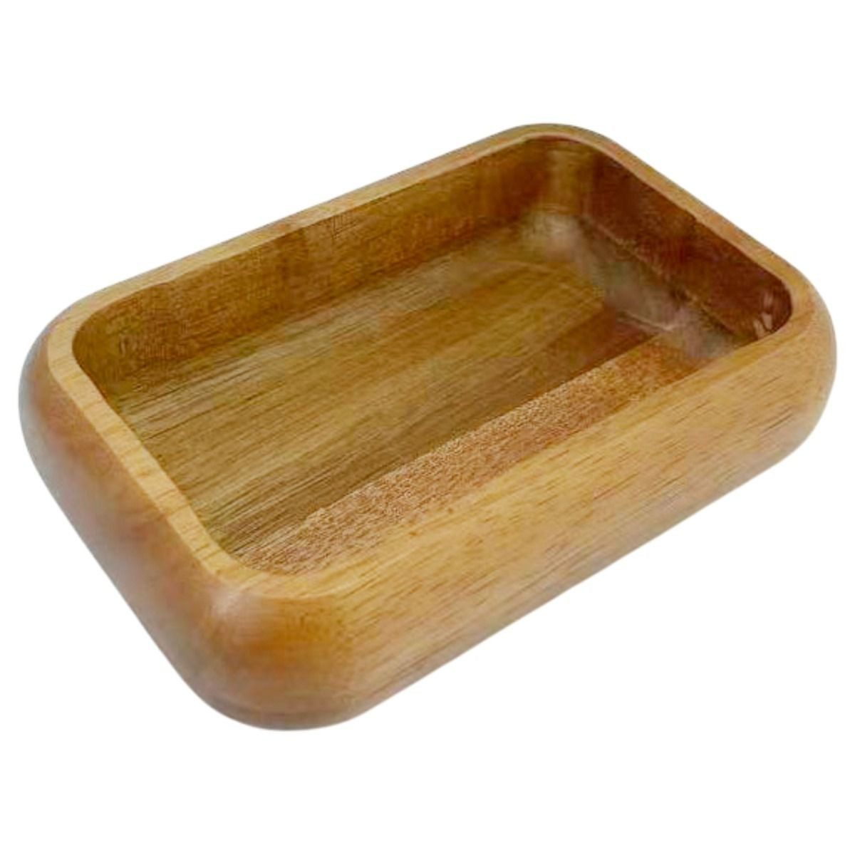 Bricard Servierschale Rechteckige Massivholz-Schale im Soft-Edge-Design Akazie Holz, (1-Stück, 1-tlg), Akazie Holz
