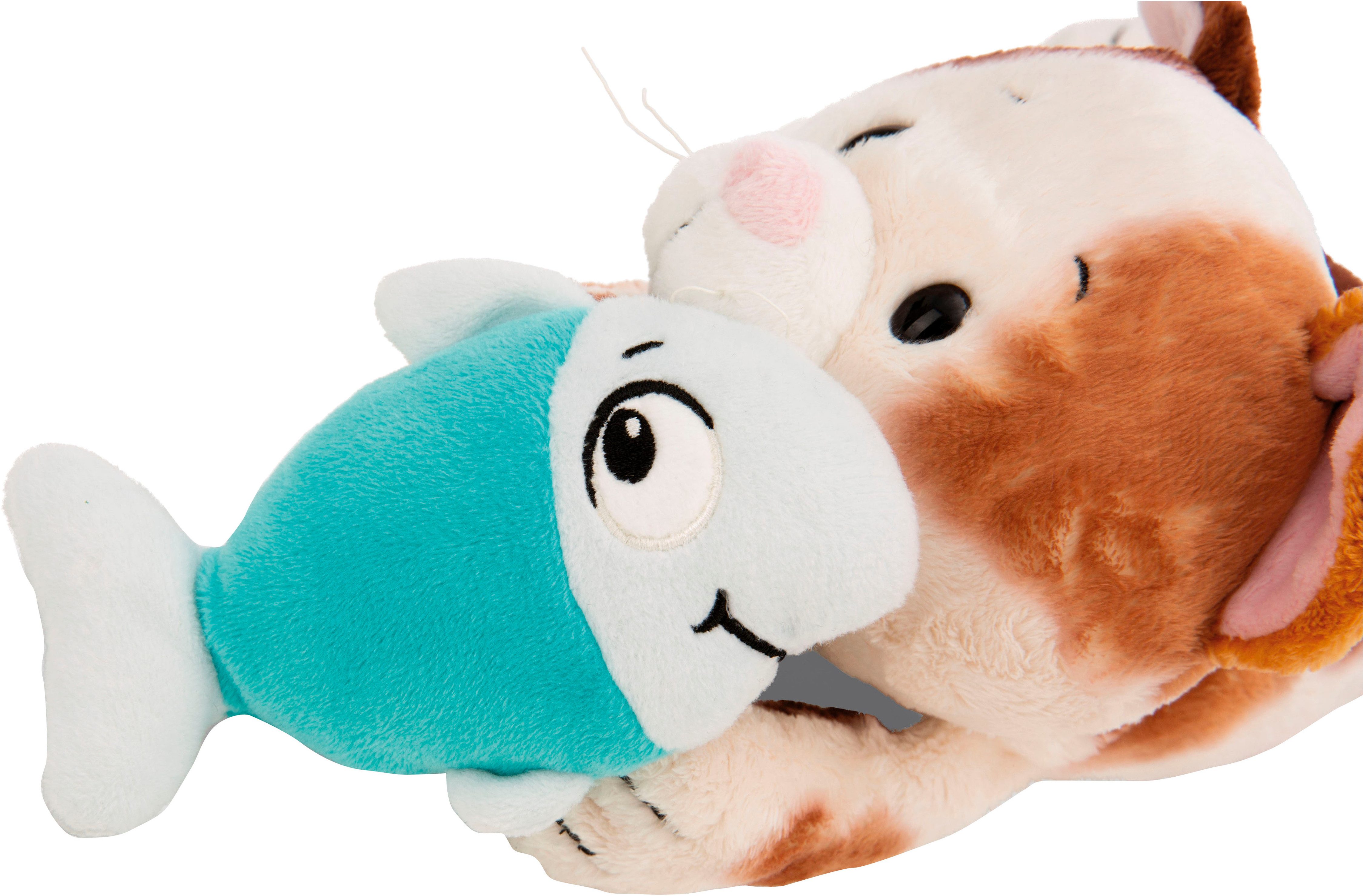 Nici Kuscheltier Homies GREEN, Glückskatze & Fisch 30 cm liegend