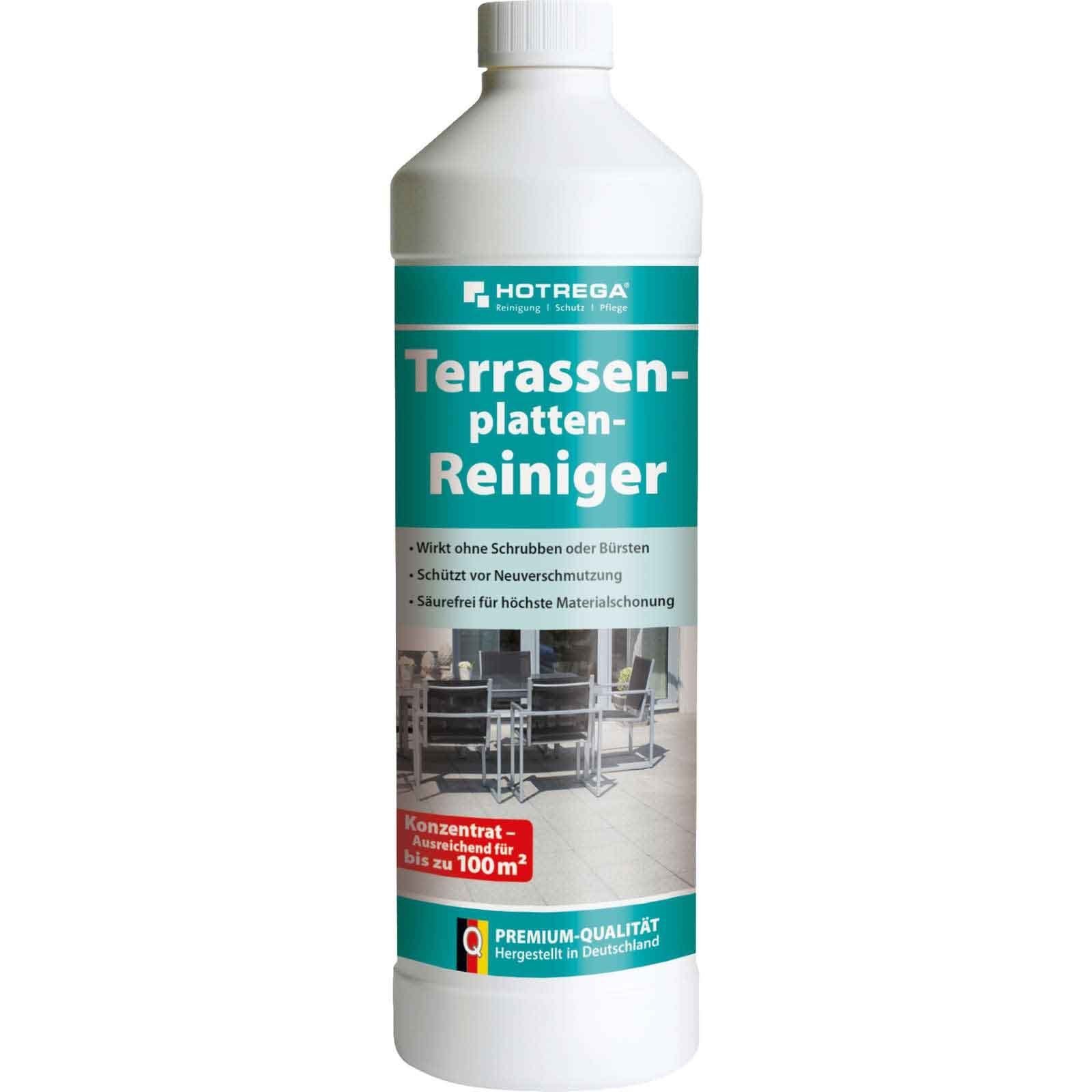 HOTREGA® Terrassenplatten Reiniger Terrasse, Balkon und Treppe reinigen 1 Liter Universalreiniger