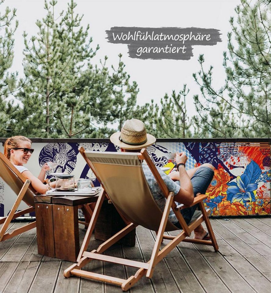 Thumbnail - MyMaxxi Sichtschutzelement Balkonbanner Straßenmalerei Balkon Sichtschutz Garten