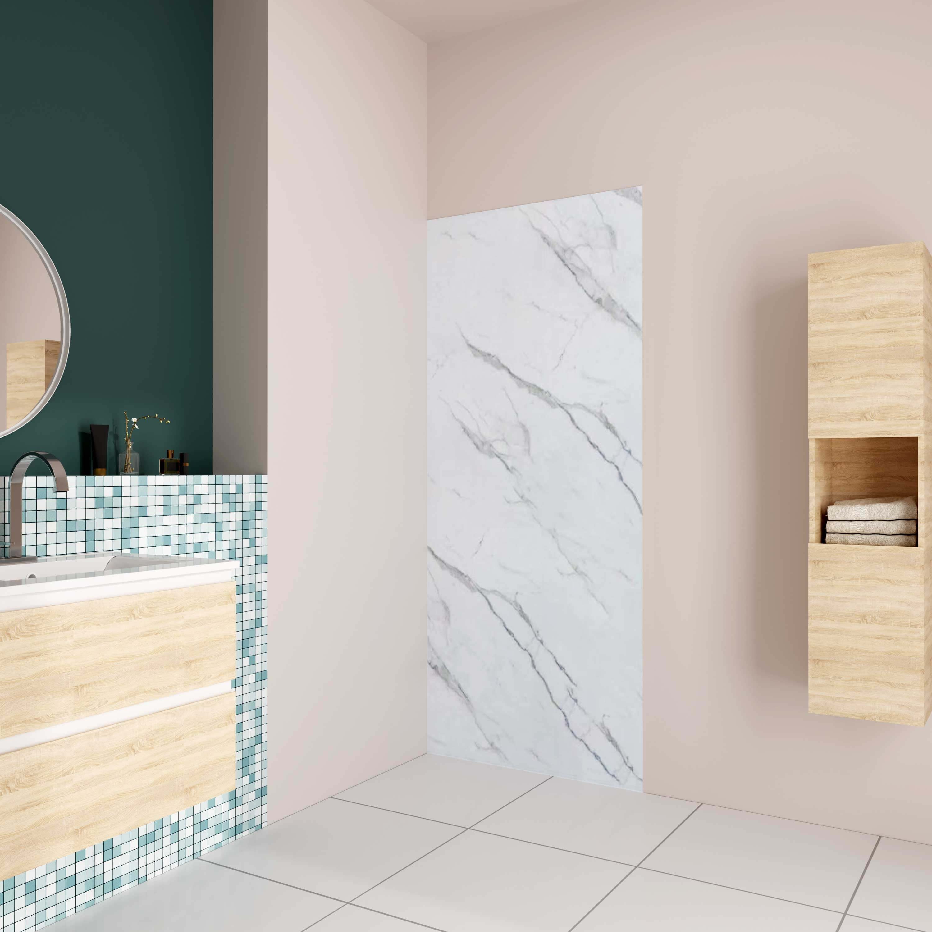 AICA Duschwand 3mm Duschrückwand PE-Aluminium Duschrückwände Verbundplatten günstig online kaufen