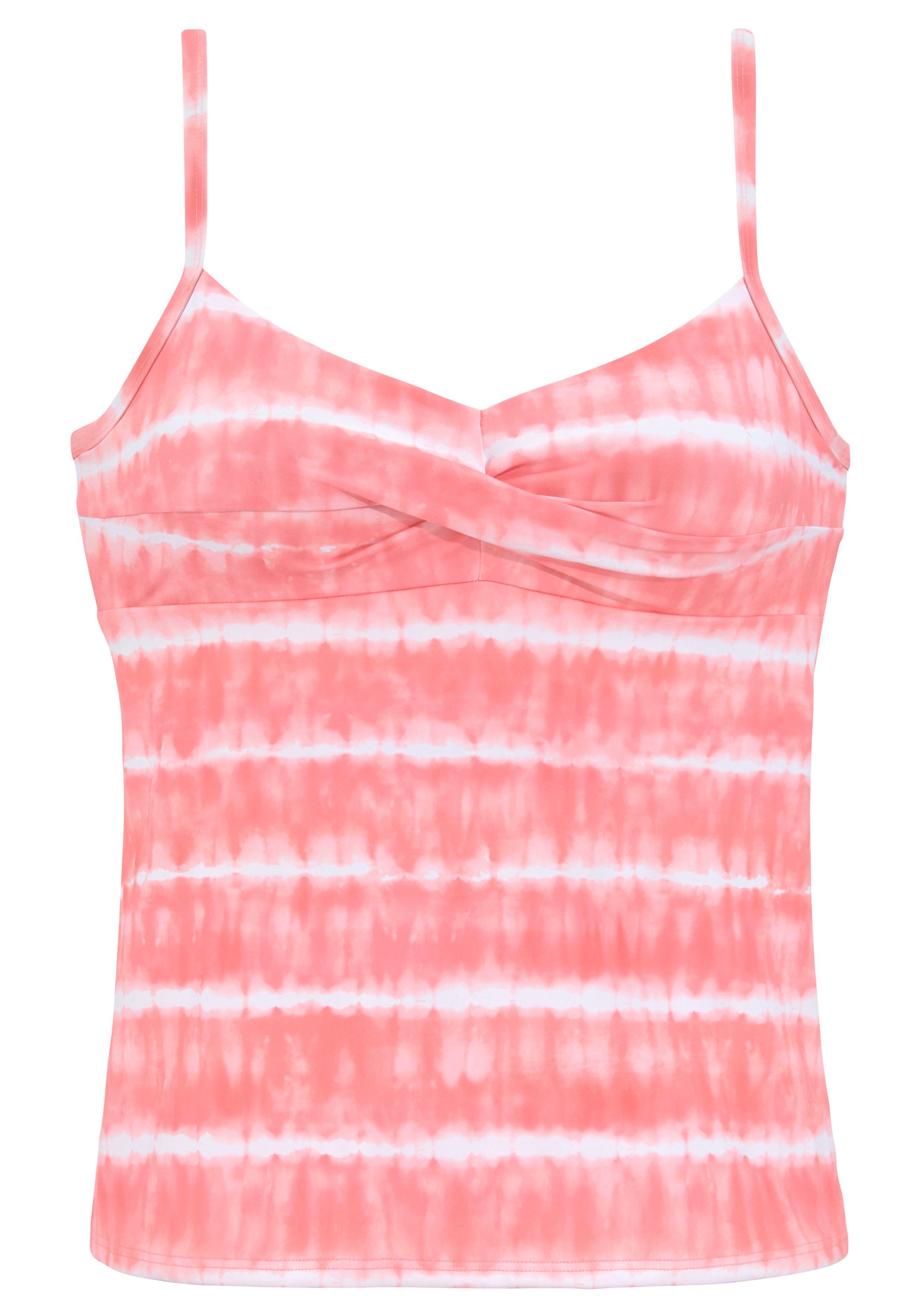 S.OLIVER Bügel-Tankini-Top Enja mit Batikdruck und Wickeloptik mehr