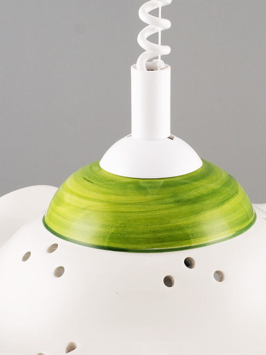 Küchentisch, Keramik, Pendelleuchte Helios Keramiklampe, für Deckenlampe, handgefertigt handbemalt Hängelampe, Küchenlampe Leuchten Esszimmer