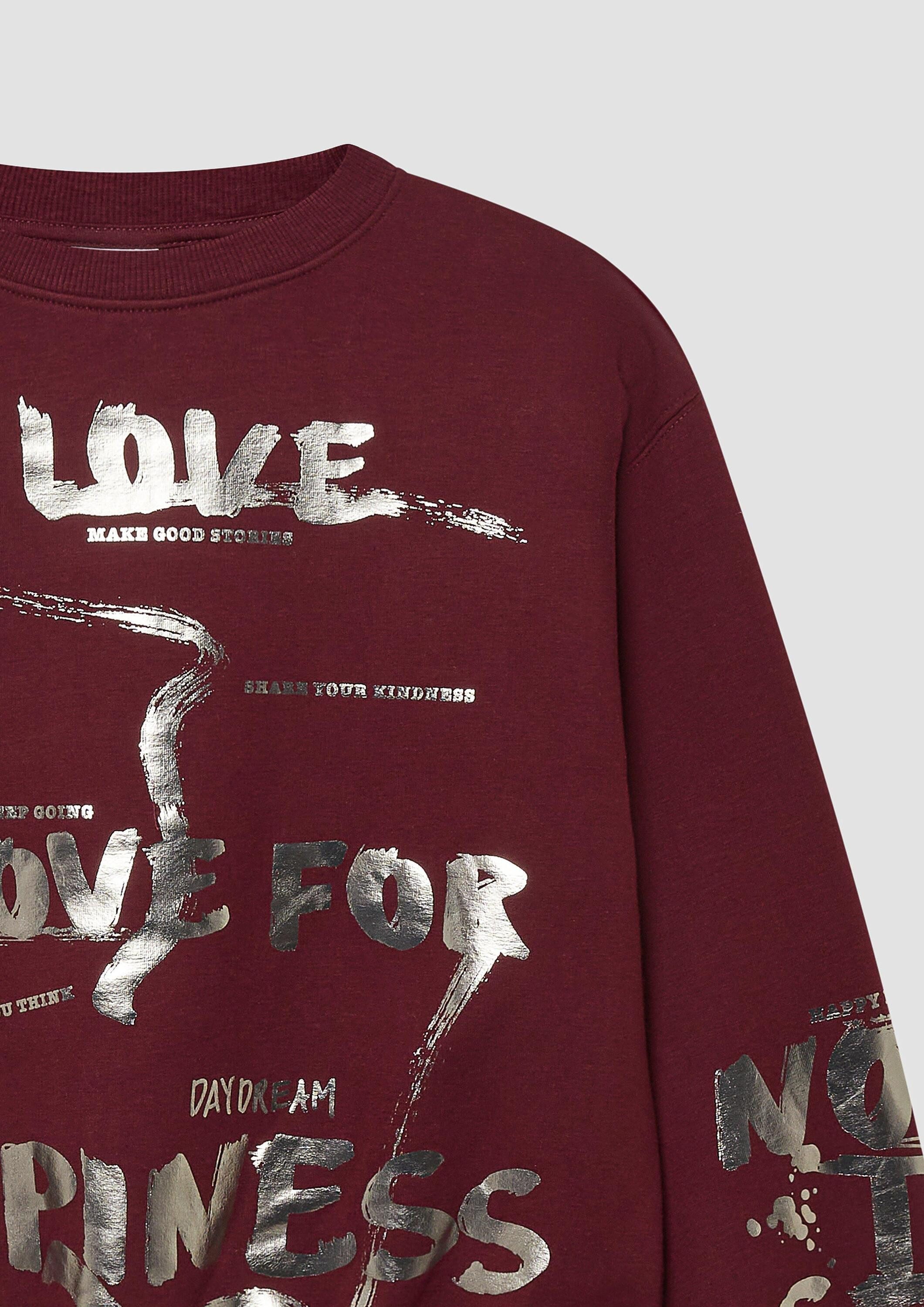 s.Oliver Sweatshirt Sweatshirt Kuscheliges Oversize Sweatshirt mit Folienprint