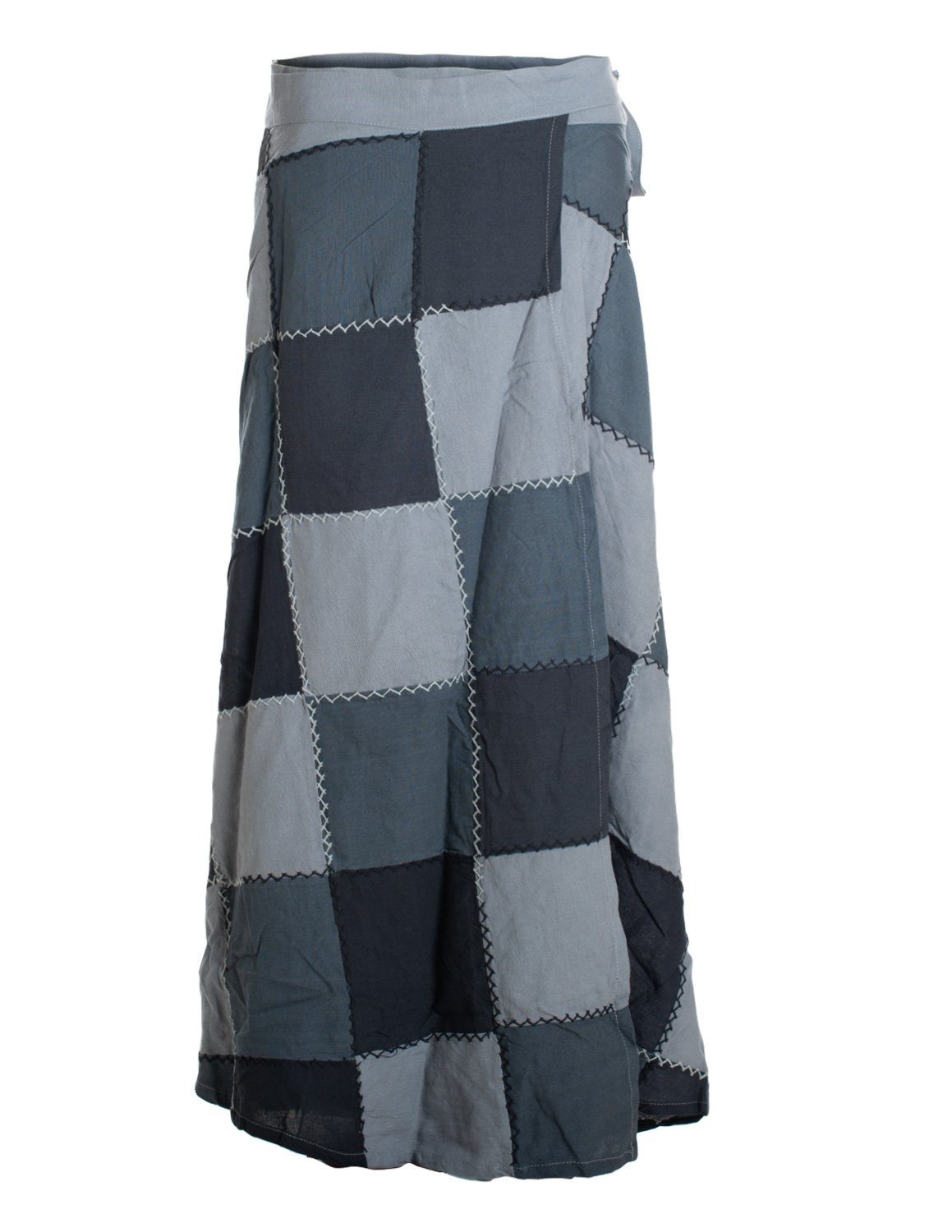 Vishes Wickelrock Langer Patchwork-Rock Wickel-Rock Wickel-Kleid günstig online kaufen