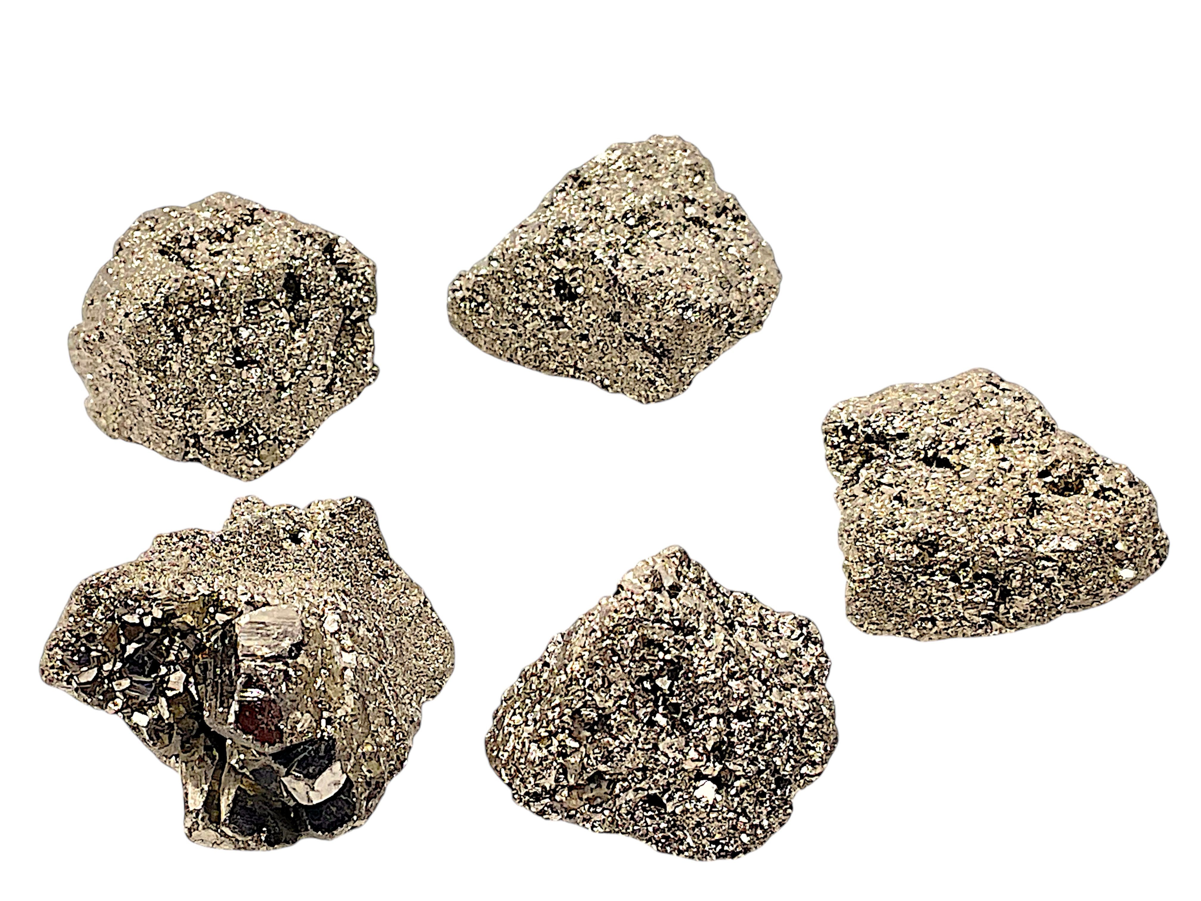 Steinfixx® Mineralstein Pyrit Kristalle I 5 Stück I 100 gr. I je 20-30mm, (Ideal zur Schatzsuche, 1-St., besonderes Geschenk), AAA-Qualität aus Peru – Bild 4 von 5