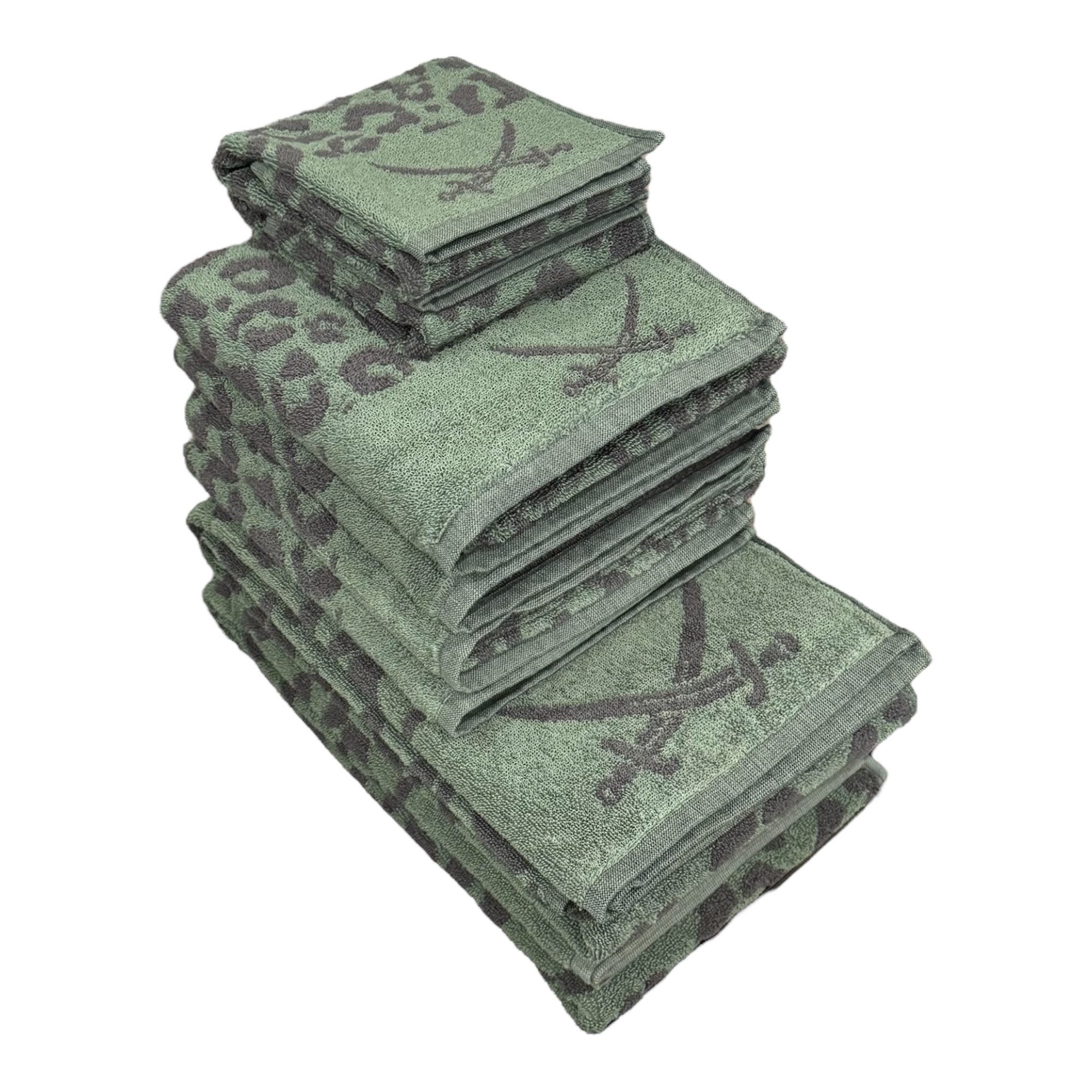 Sansibar Sylt Handtuch Set "LEO" hochwertiges Handtuchset Nr. 3 mit modernem Design, Baumwolle (8-St), 100 % Baumwolle, hautfreundlich, leicht gezwirnt