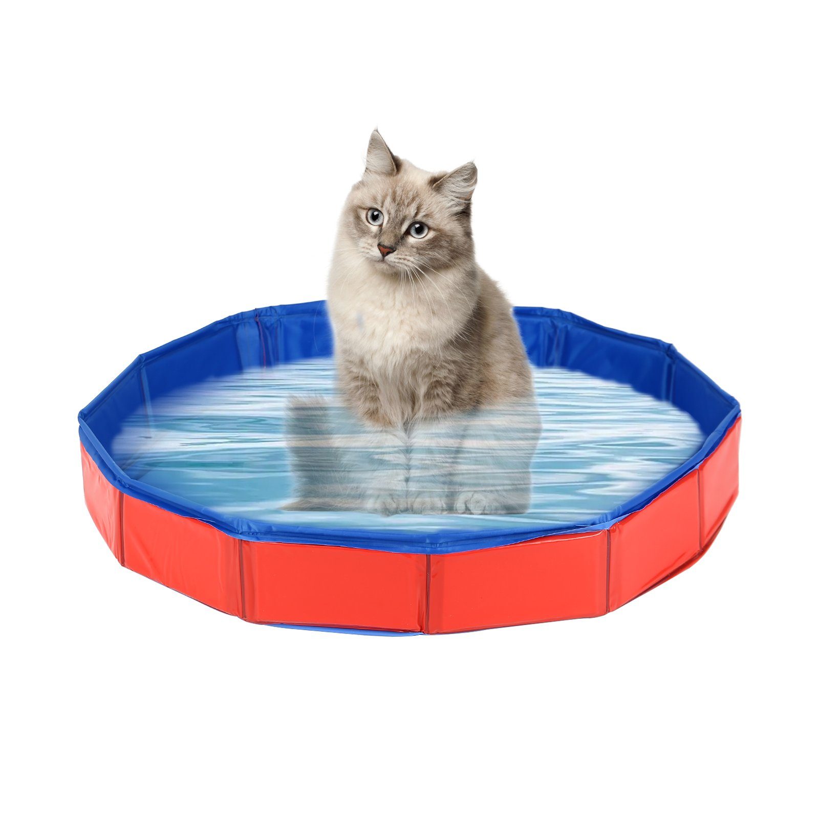 TWSOUL Hundepool Zusammenklappbarer Haustier-Pool, Geeignet für kleine  Haustiere wie Katzen, Welpen, Kaninchen usw.