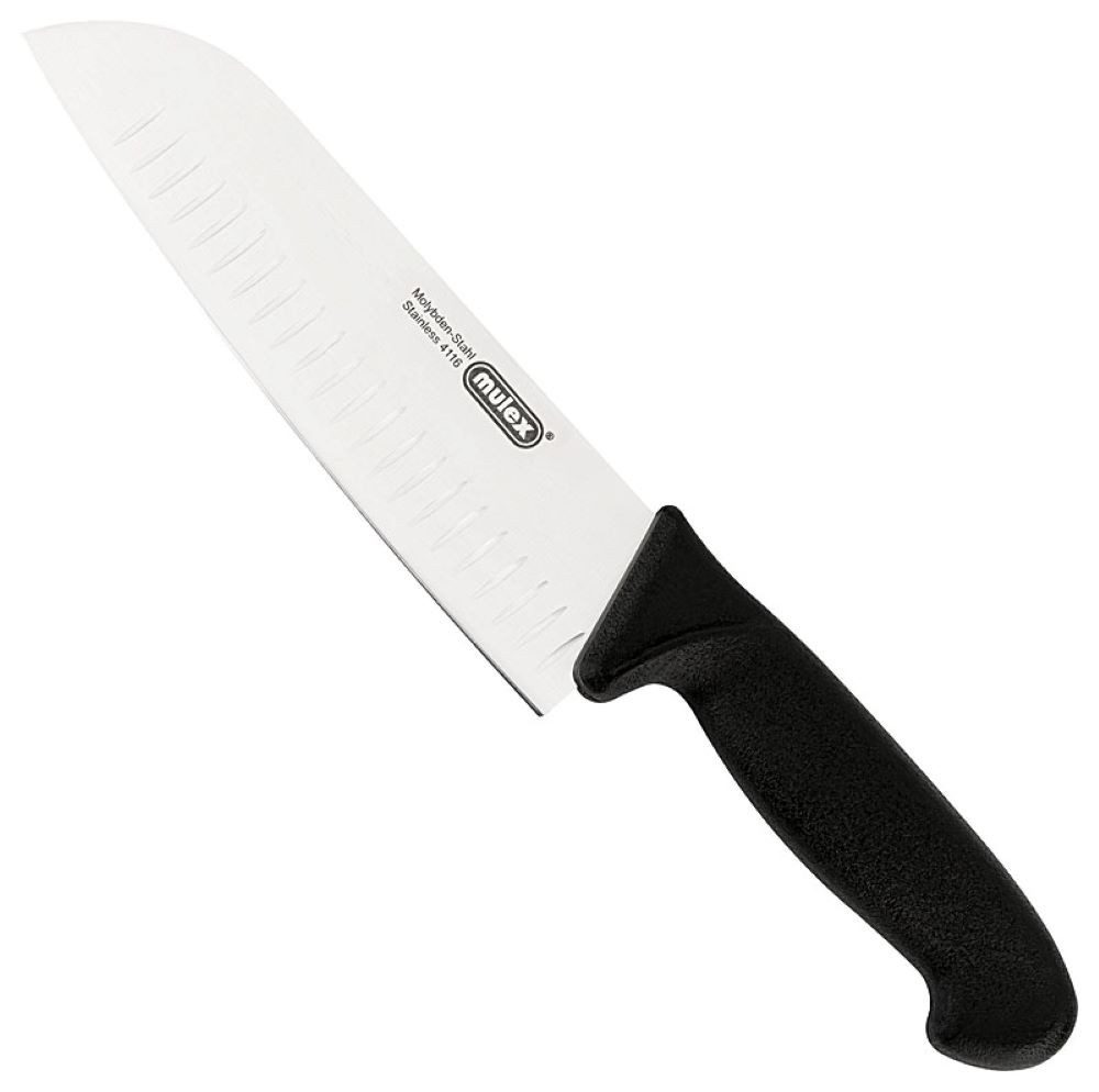 Mulex Santokumesser 17 cm- mit Kullenschliff, Santoku, extra scharf, widerstandsfähig, langlebig, rostfrei