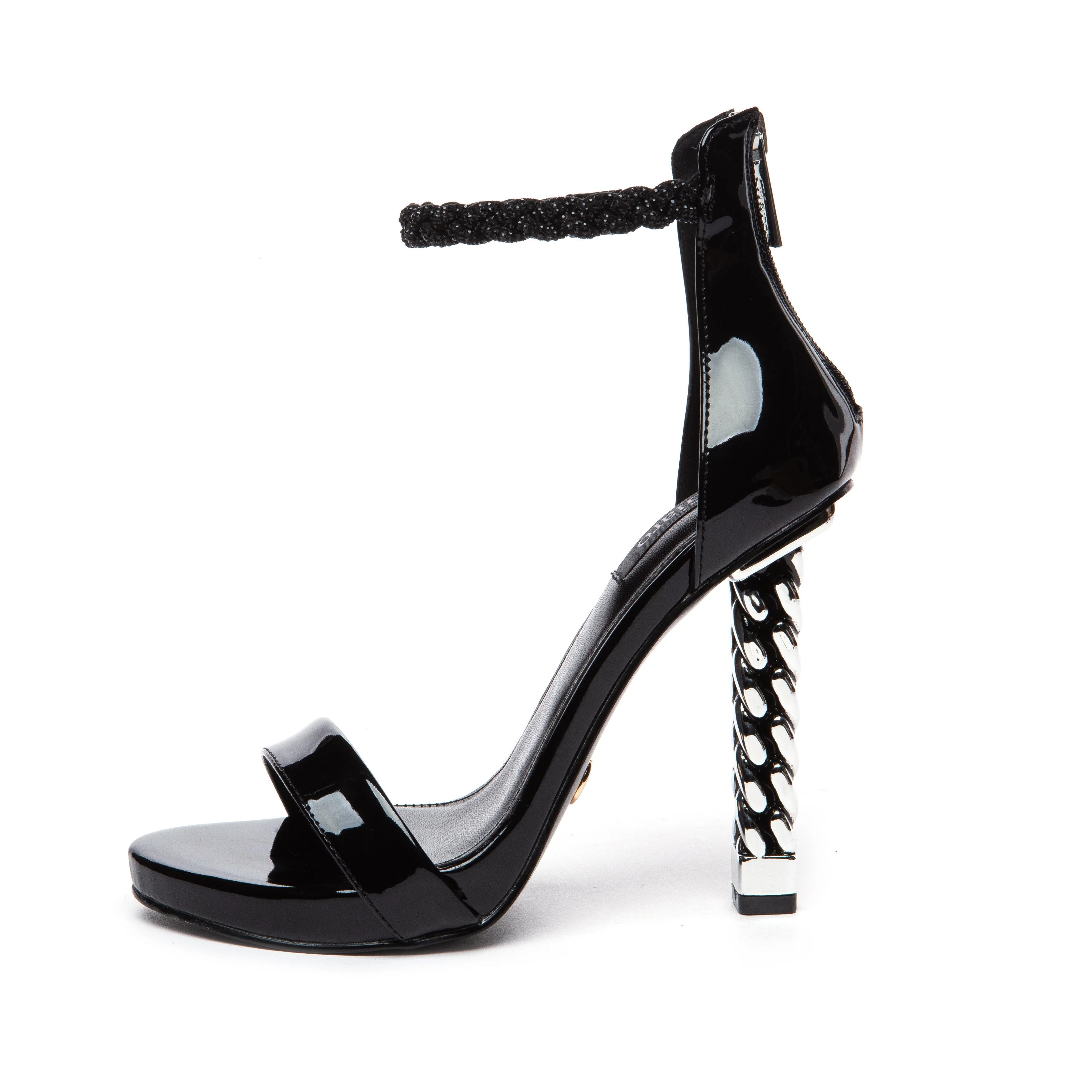 Giaro ADARA BLACK SHINY High-Heel-Sandalette 11cm Absatzhöhe, 1 cm Plateau, günstig online kaufen