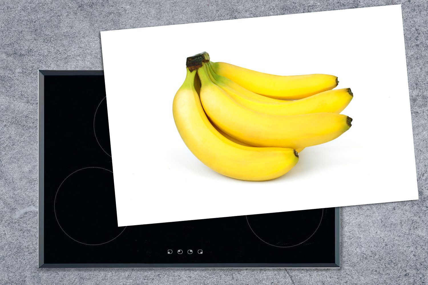 Ceranfeldabdeckung Banane für die tlg), Obst, - (1 81x52 Schutz - Vinyl, Gelb MuchoWow Herdblende-/Abdeckplatte küche, Induktionskochfeld cm,